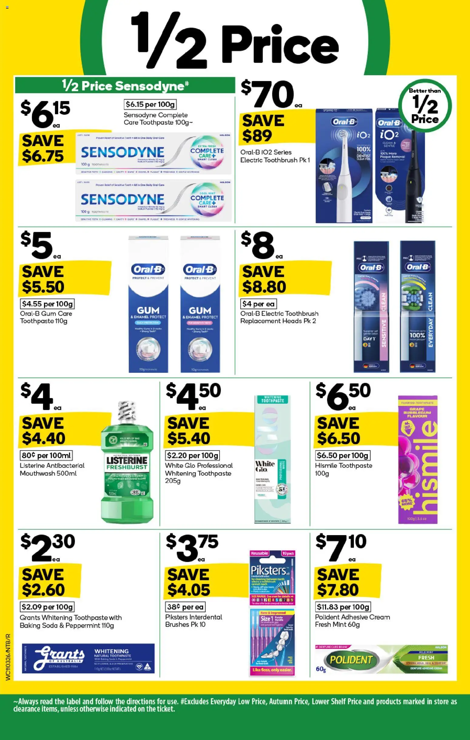 Woolworths catalogue - valid from 11.03.2026 | Page: 8 | Products: Gum, Toothpaste, Mouthwash, Cream