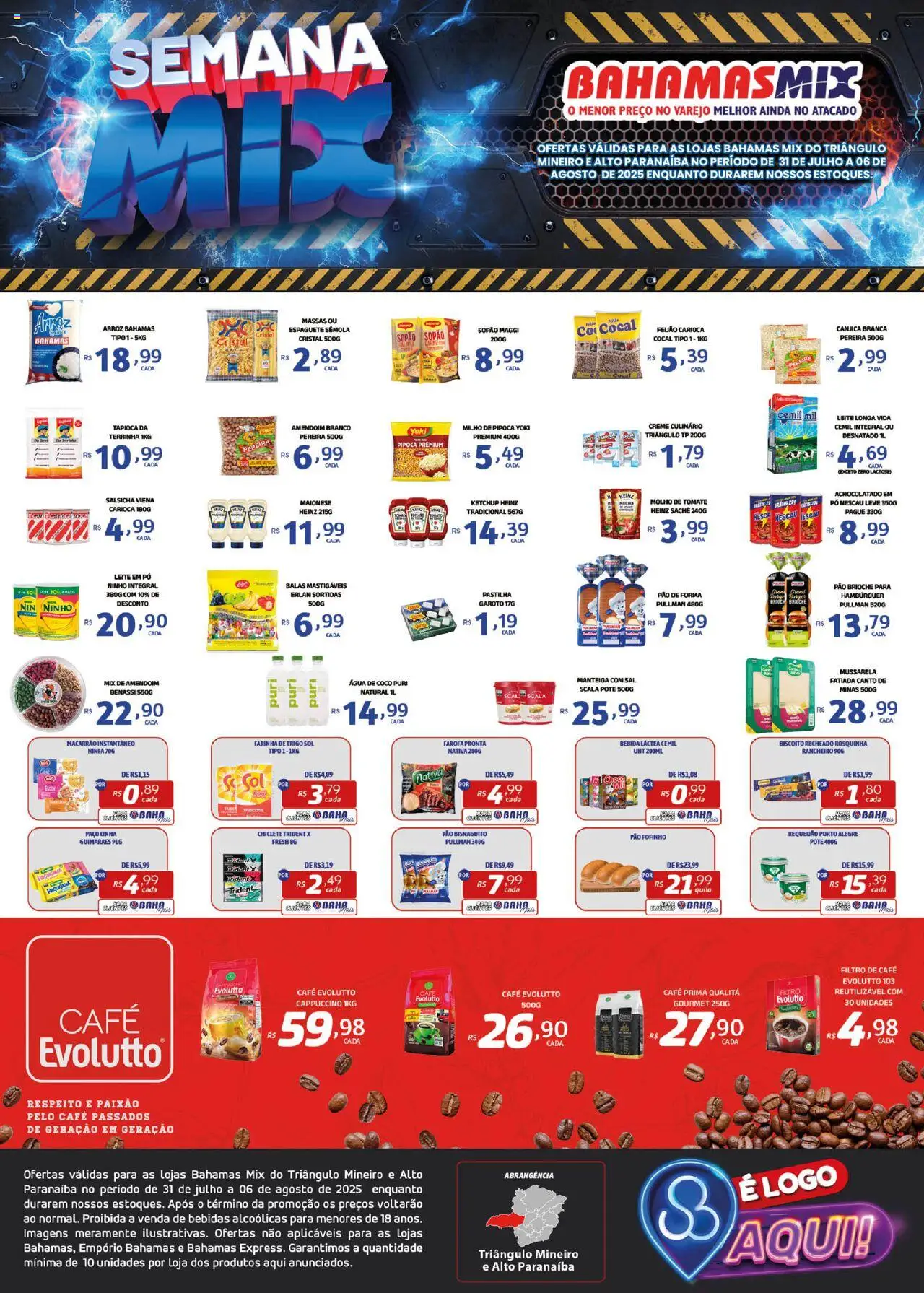 Bahamas Mix Folheto - válido de 31.07.2025 | Página: 1 | Produtos: Pó, Nescau, Pão, Leite em pó