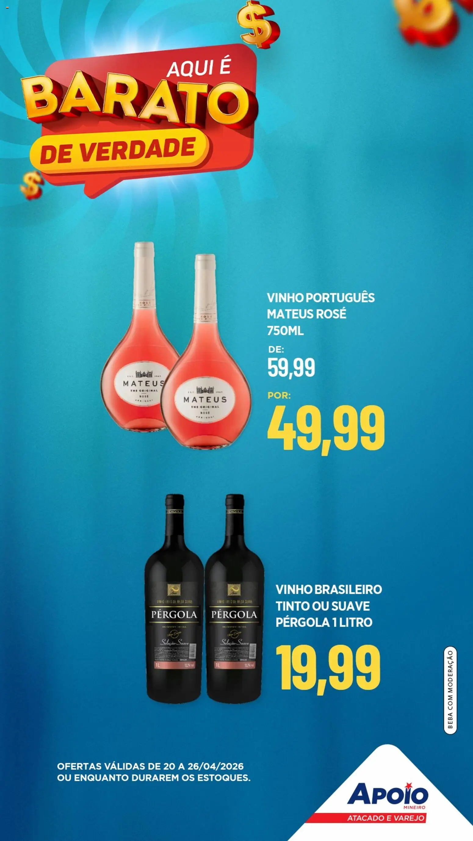 Apoio Mineiro Folheto - válido de 20.04.2026 | Página: 2 | Produtos: Mesa, Vinho