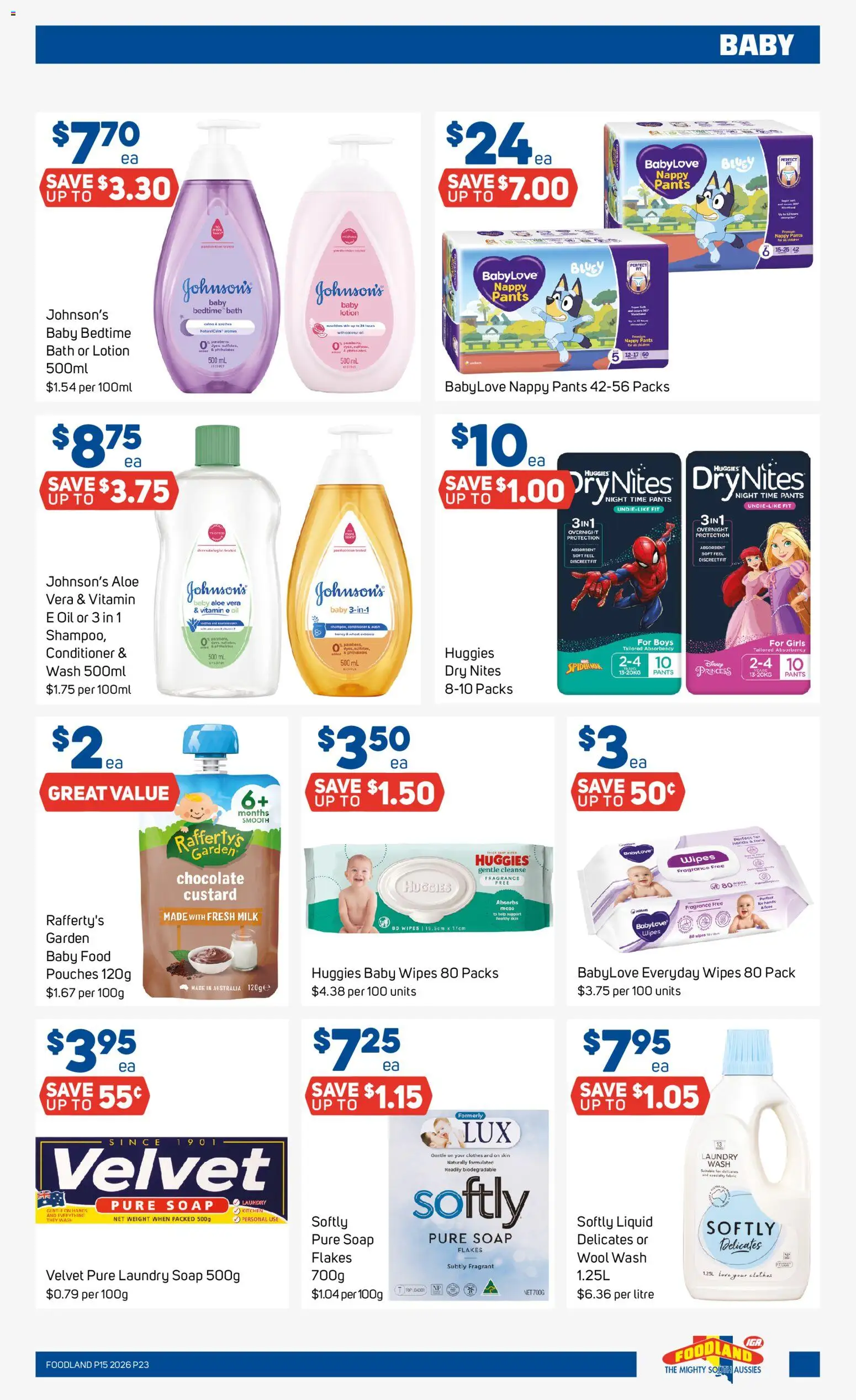 Foodland catalogue - valid from 08.04.2026 | Page: 23 | Products: Conditioner, Baby food, Pants, Vitamin