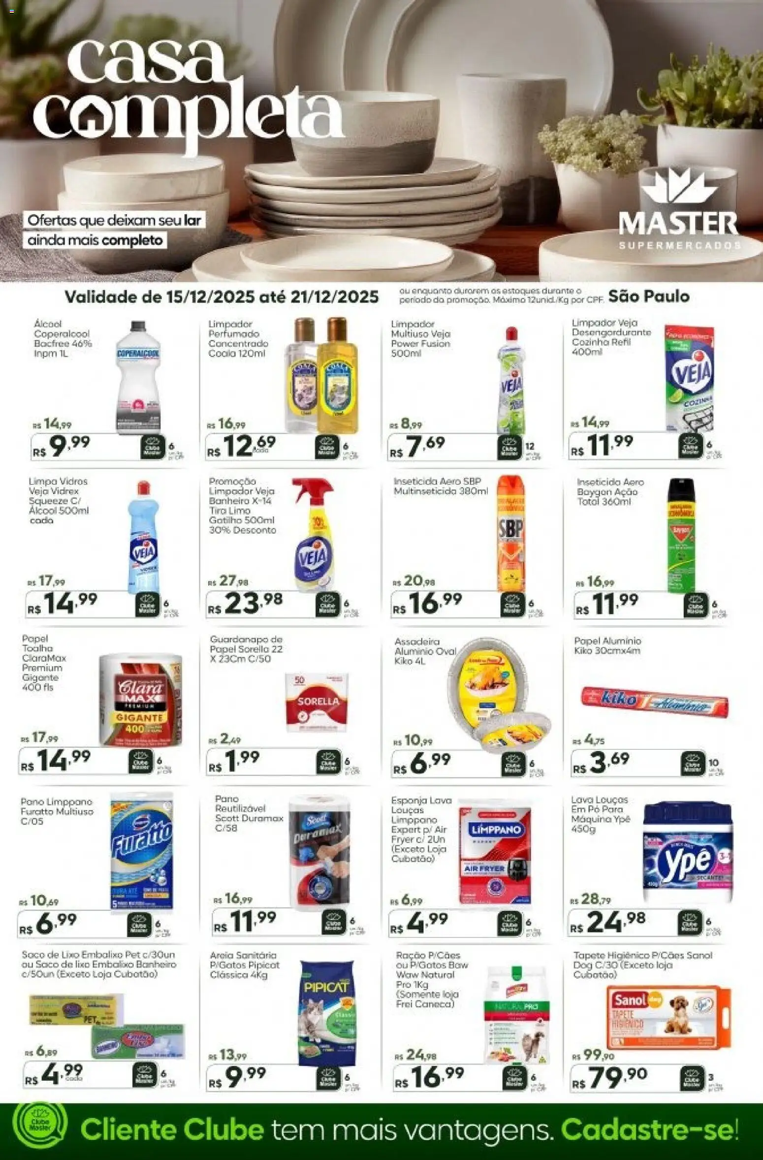 Master Folheto - válido de 15.12.2025 | Página: 1 | Produtos: Pó, Desengordurante, Inseticida, Guardanapo