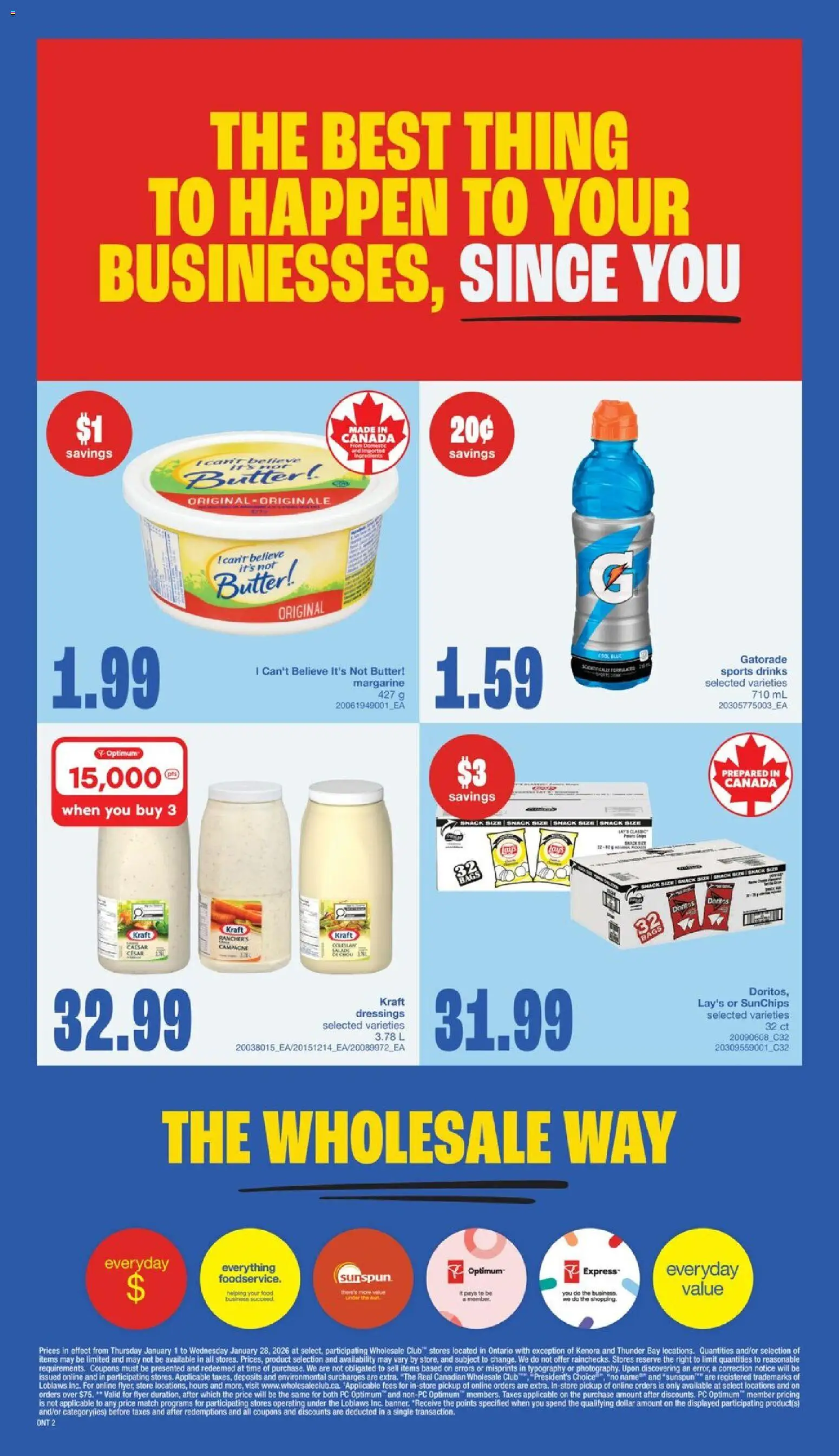 Wholesale Club flyer valid from 01.01.2026 | Page: 5 | Products: PC, Butter