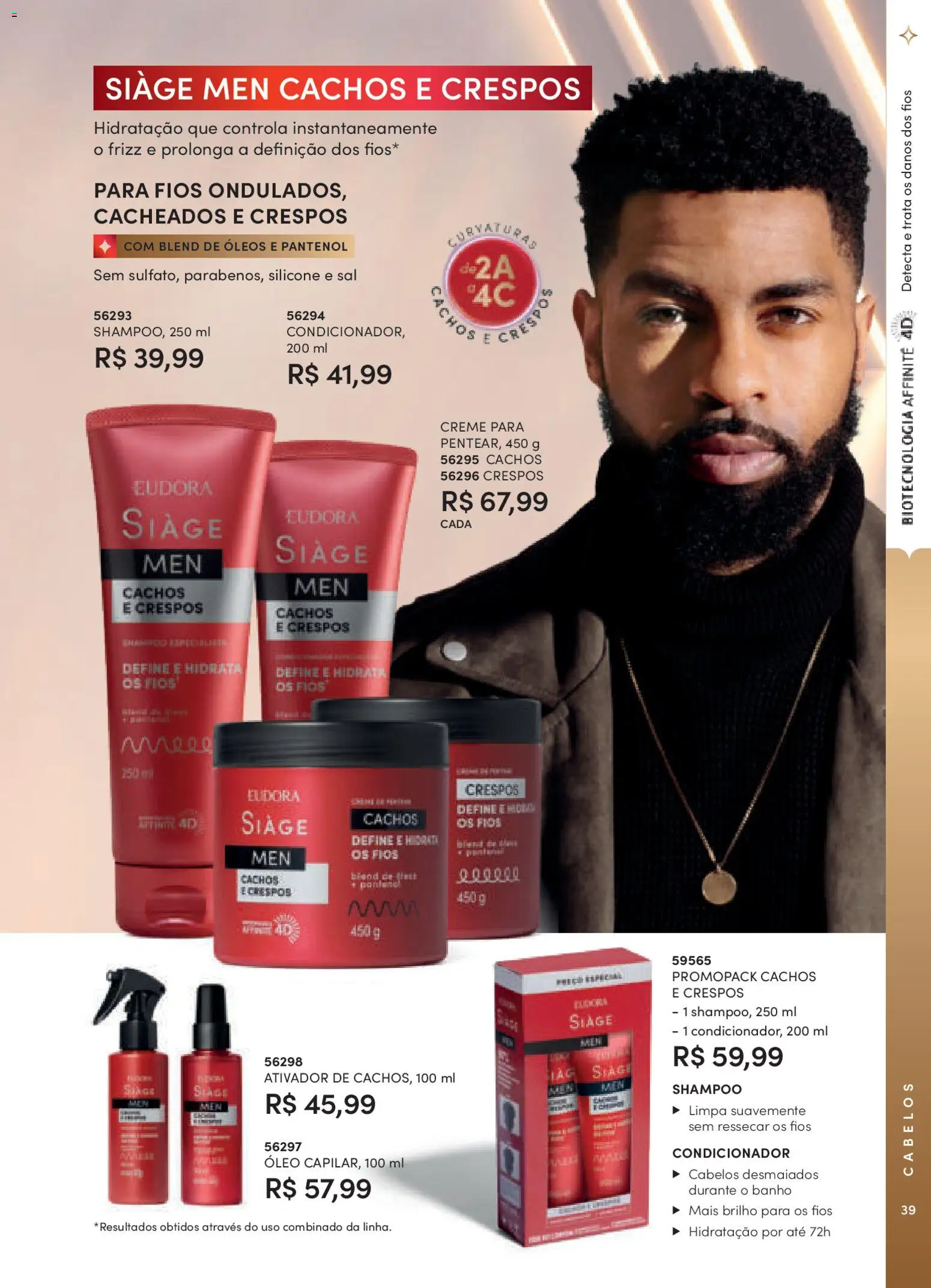 Eudora Folheto - válido de 10.11.2025 | Página: 39 | Produtos: Shampoo, Óleo, Creme, Sal