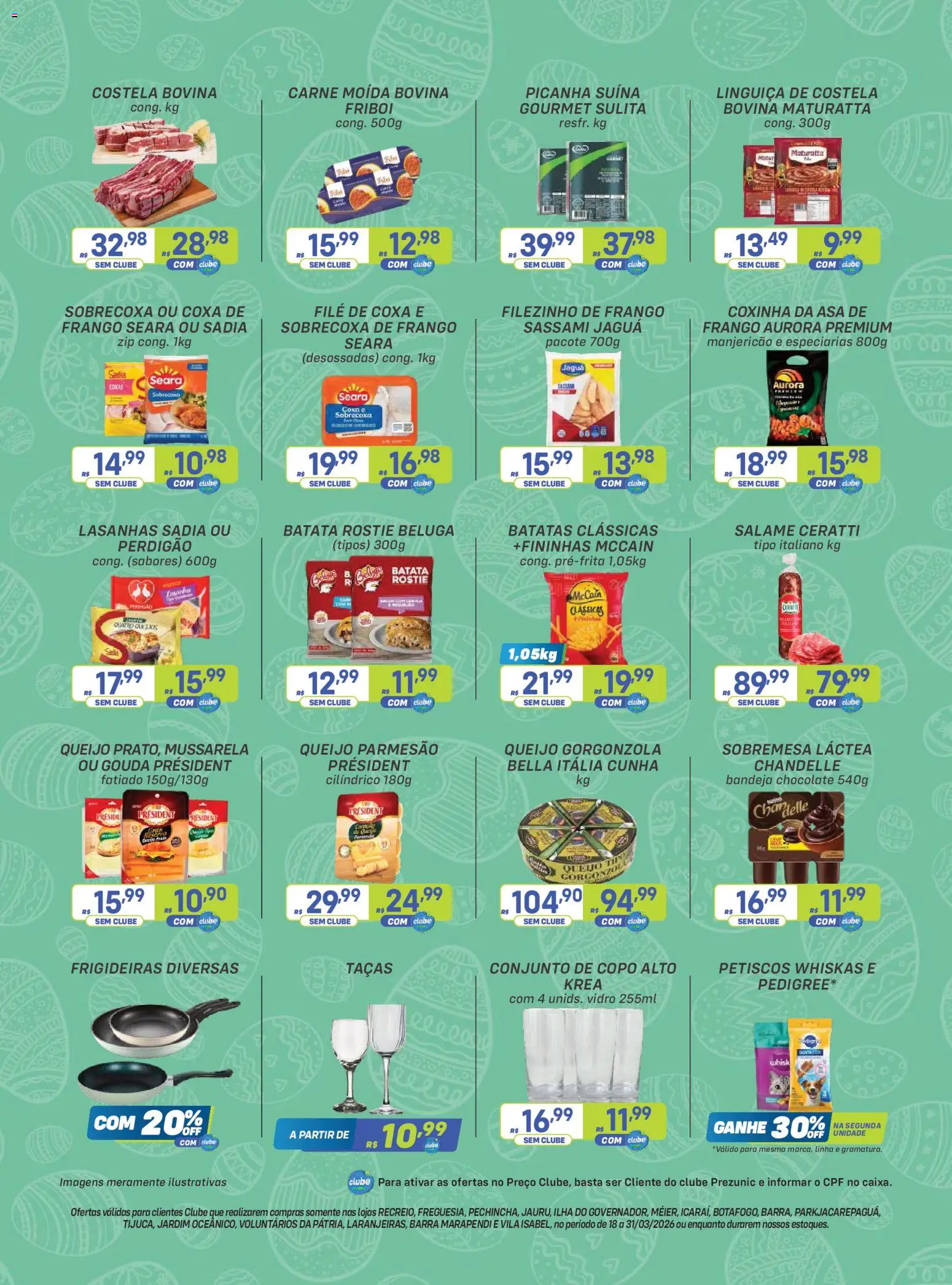 Prezunic Folheto - válido de 18.03.2026 | Página: 8 | Produtos: Manjericão, Taças, Queijo, Parmesão