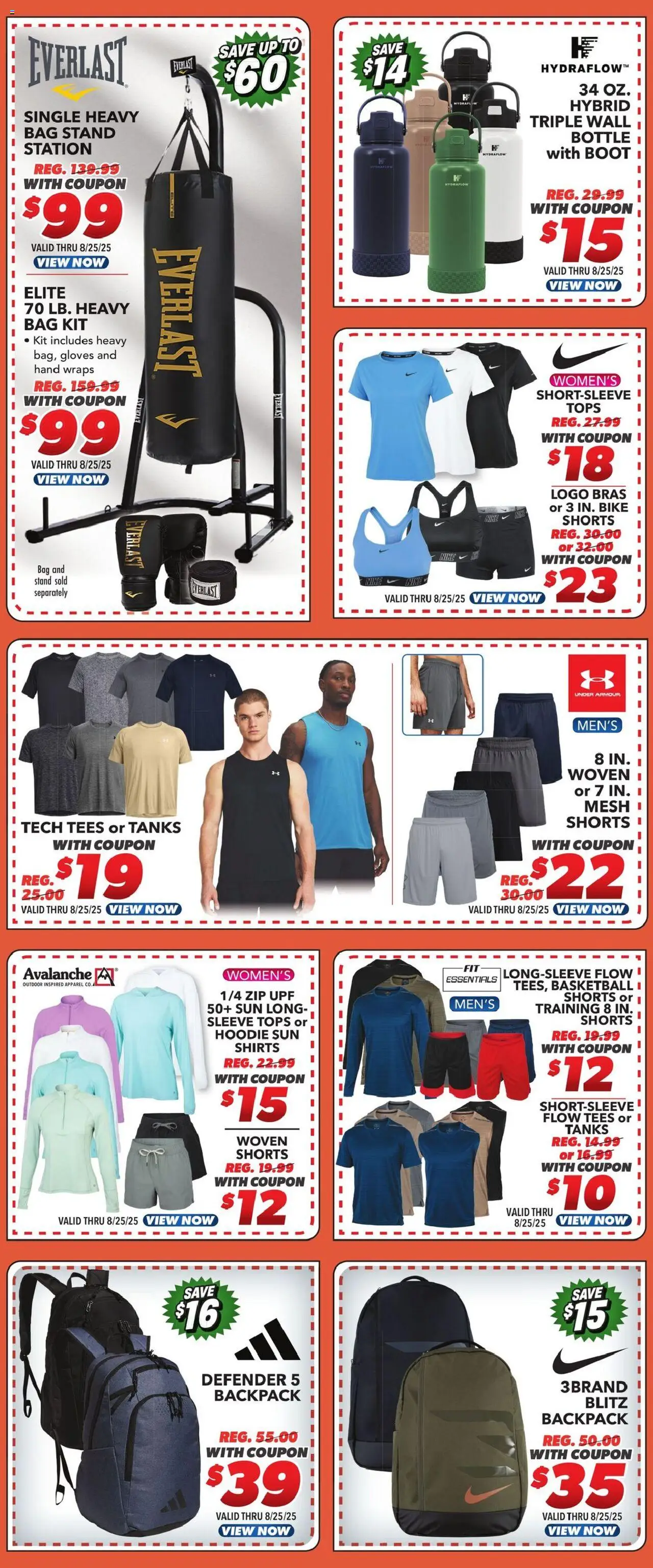 Big 5 Sporting Goods Weekly Ad - valid from 17.08.2025 | Page: 5 | Products: Shorts, Backpack, Gloves, Bag
