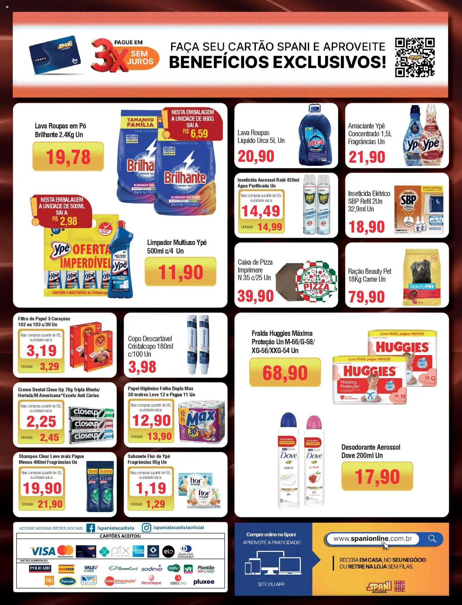 Spani Atacadista Folheto - válido de 18.02.2026 | Página: 4 | Produtos: Faca, Pizza, Roupas, Sal