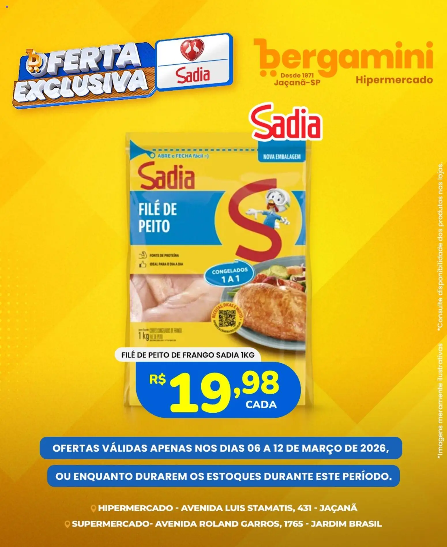 Supermercado Bergamini Folheto - válido de 06.03.2026 | Página: 8 | Produtos: Frango, Peito de frango