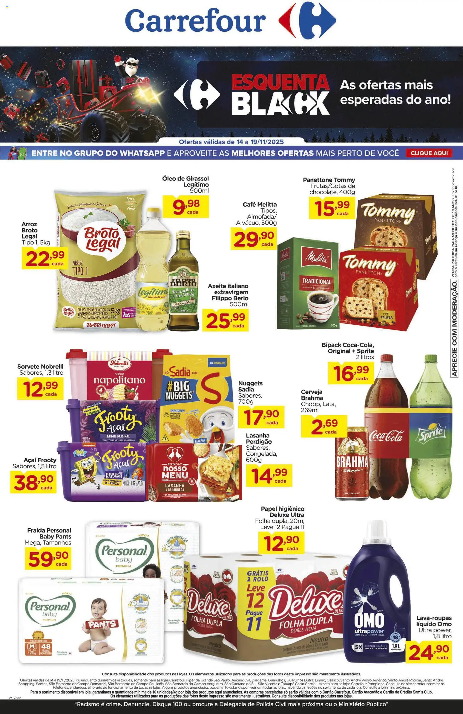 Carrefour Folheto - válido de 14.11.2025 | Página: 2 | Produtos: Panettone, Lasanha, Óleo de girassol, Papel higiênico