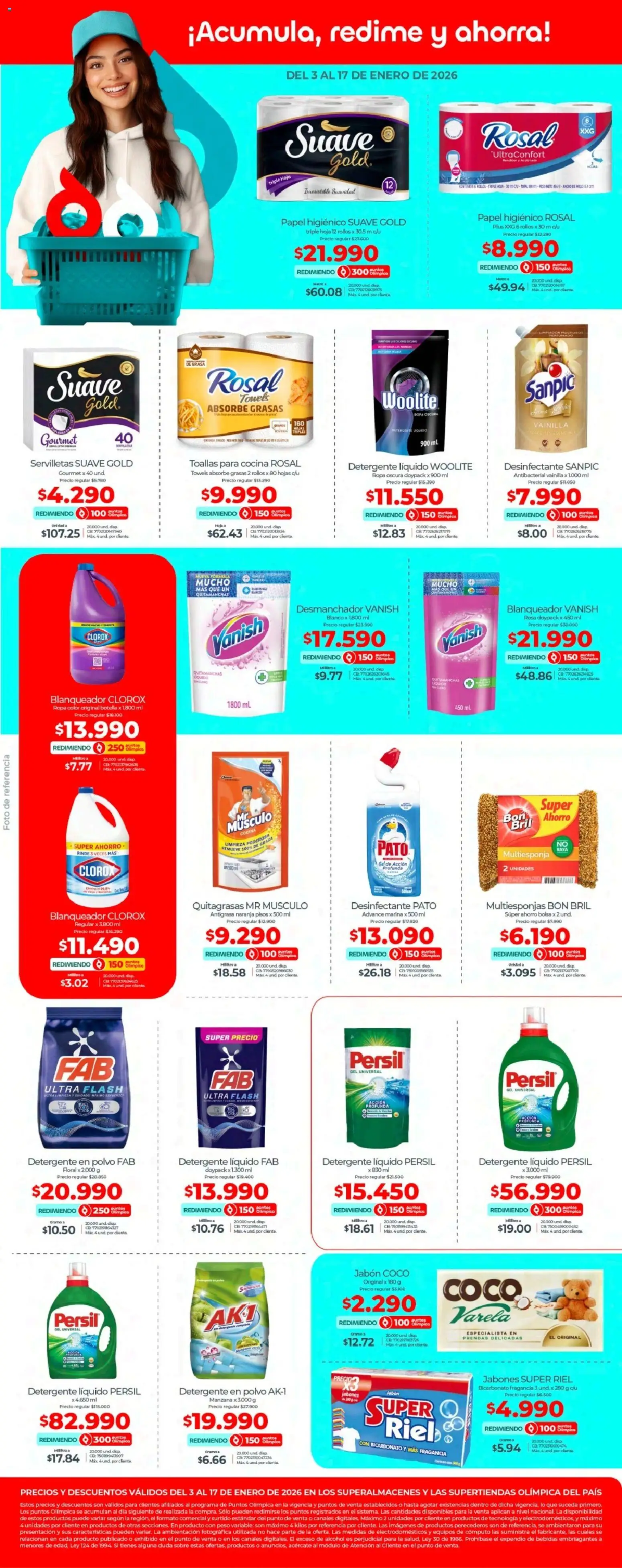 Olímpica revista - valida desde el 03.01.2026 | Página: 5 | Productos: Antigrasa, Polvo, Quitamanchas, Desinfectante