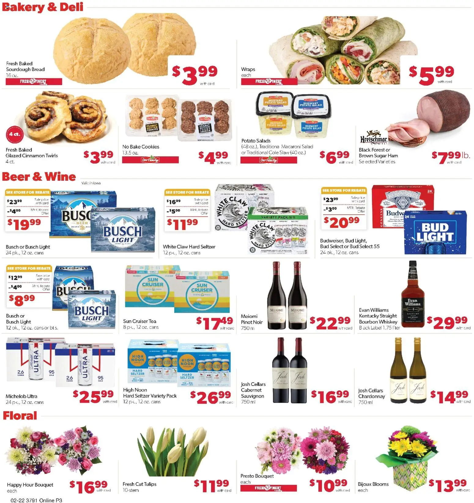 Family Fare Weekly Ad - IA - valid from 22.02.2026 | Page: 8 | Products: Bread, Ham, Beer, Tea