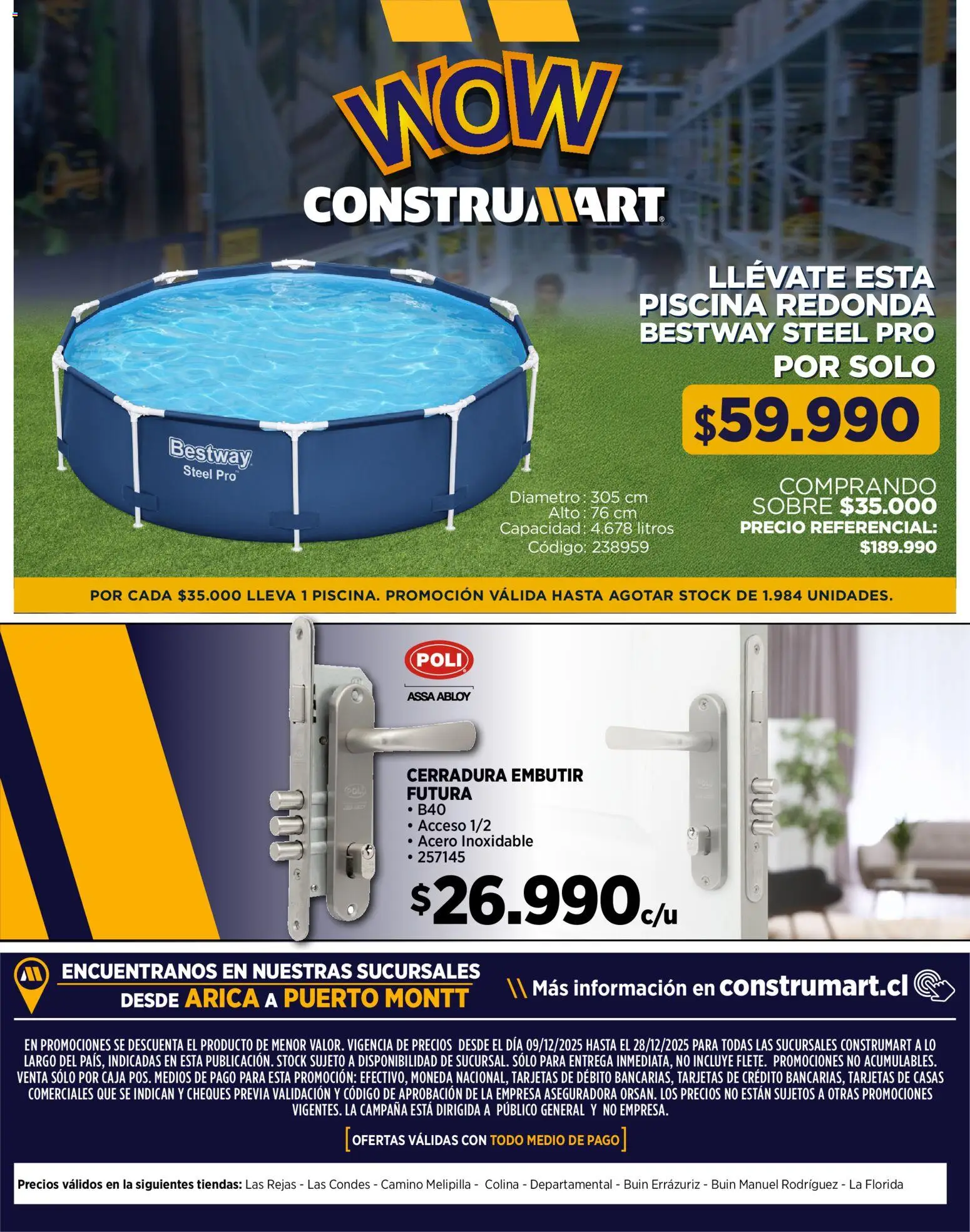 Construmart ofertas  │ válido desde el 10.12.2025 | Página: 44 | Productos: Sobre, Campana, General, Rejas