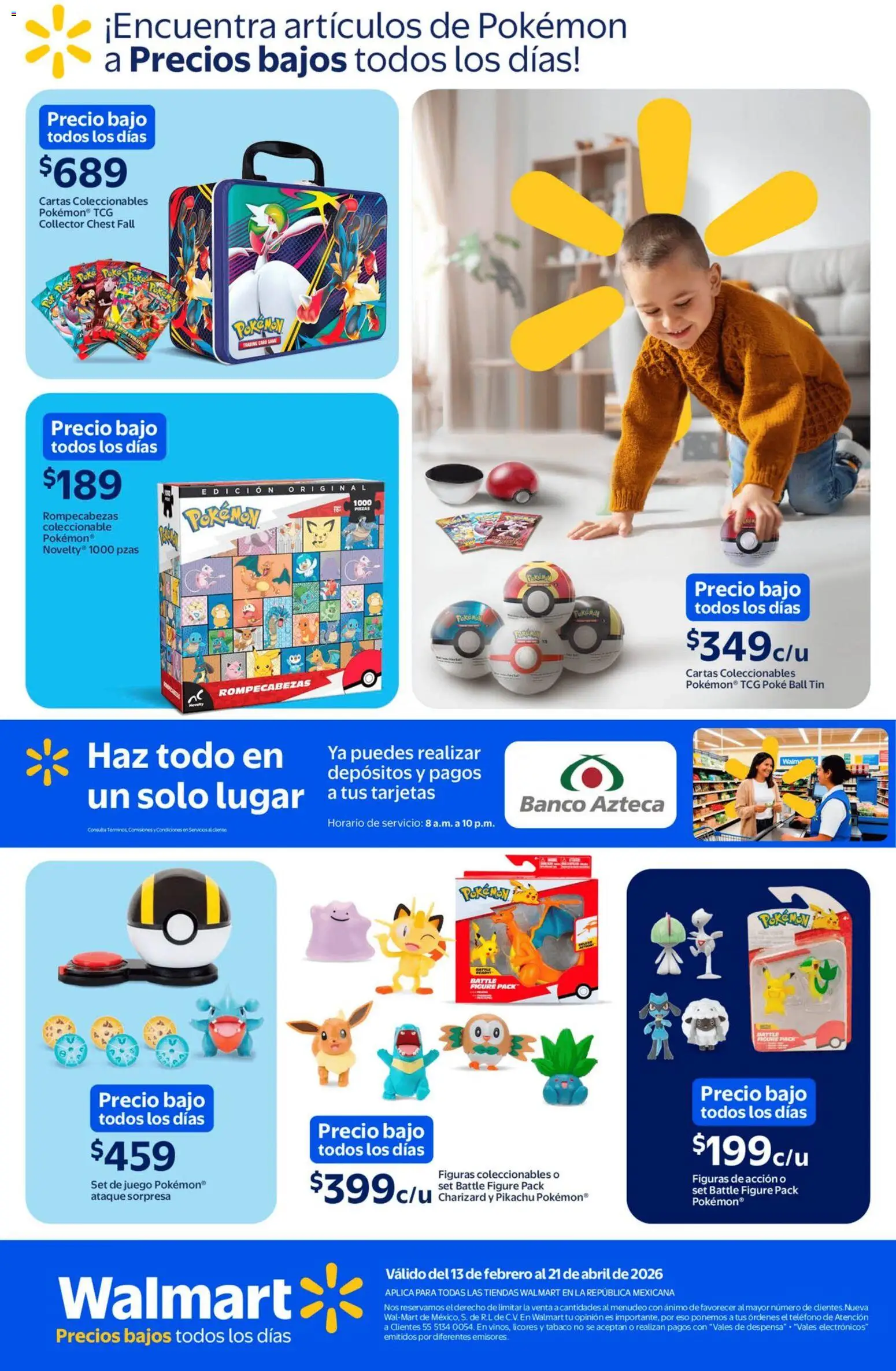Nuevas ofertas de Walmart válidas en toda la República Mexicana desde el 13.02.2026. ¡Encuentra las mejores ofertas en Walmart catálogo Un mar de sabores a precios bajos! | Página: 30 | Productos: Juego, Banco, Despensa, Teléfono