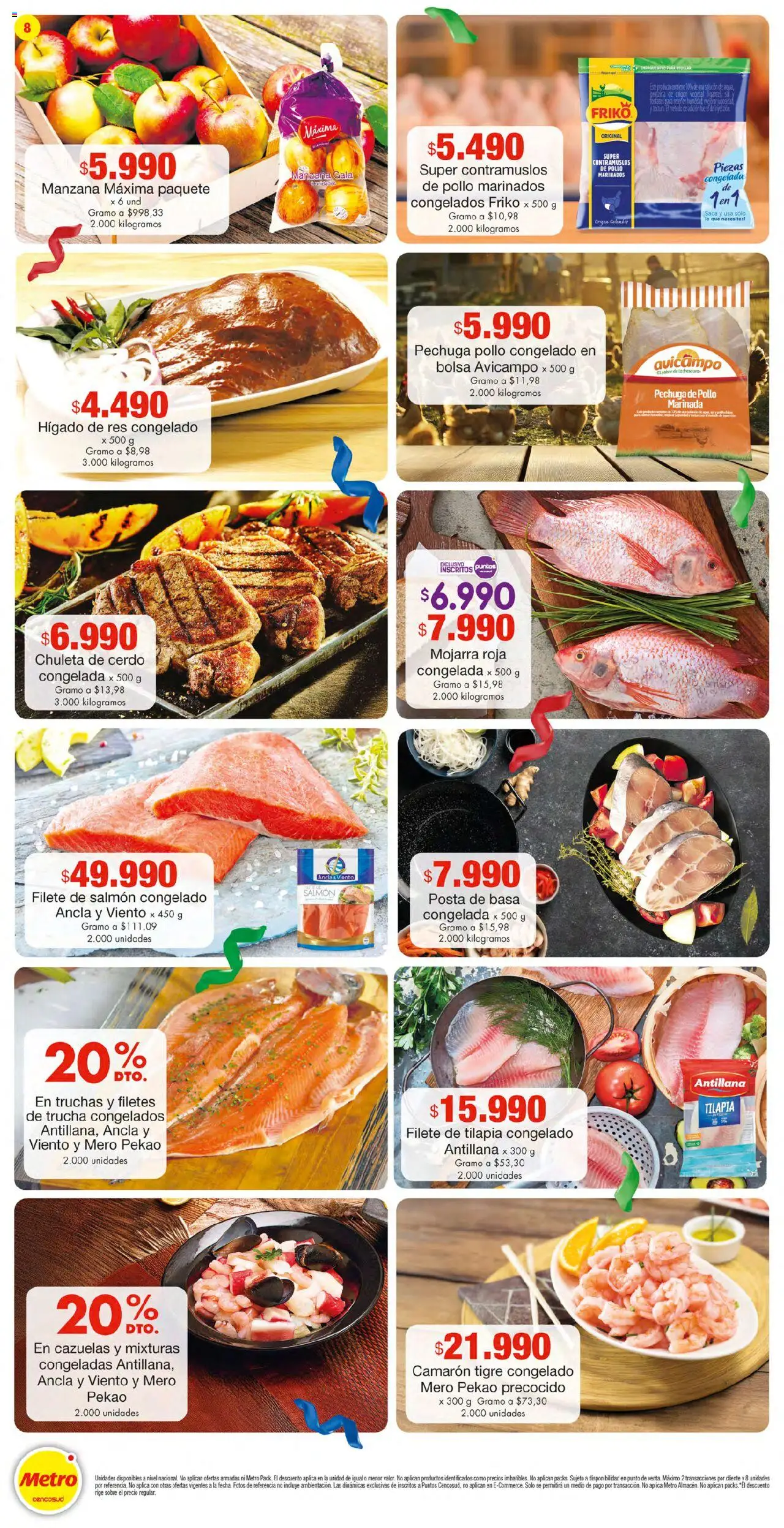 Metro revista - valida desde el 11.09.2025 | Página: 8 | Productos: Cerdo, Pollo, Ducha Bidet, Manzana