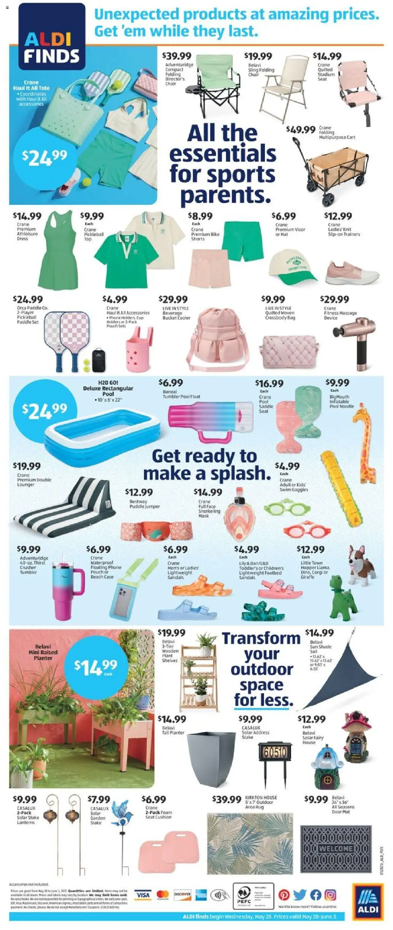 Aldi Weekly Ad - valid from 28.05.2025 | Page: 2 | Products: Chair, Mask, Cushion, Phone