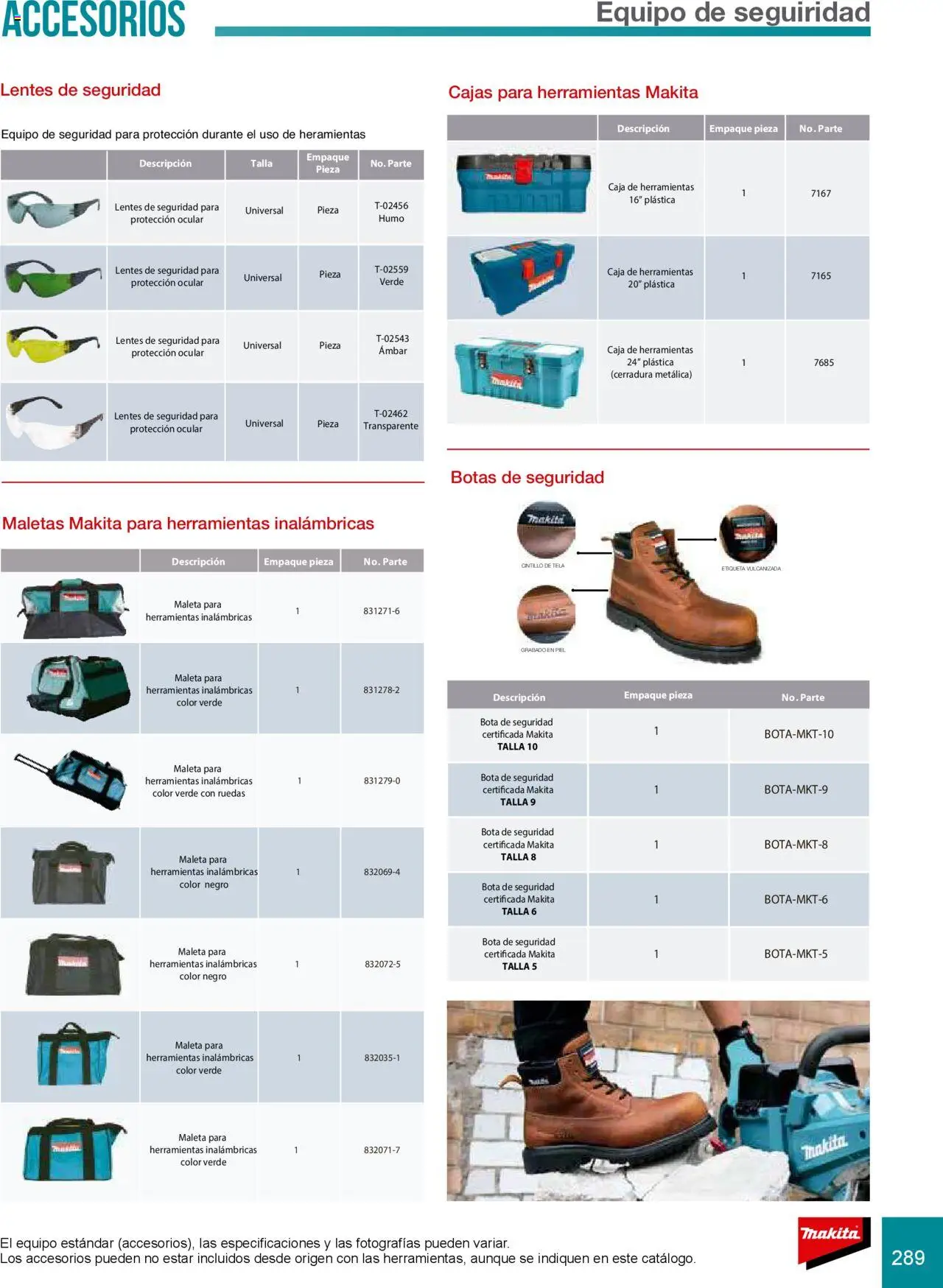 Nuevas ofertas de Makita válidas en toda la República Mexicana desde el 08.07.2024. ¡Encuentra las mejores ofertas en Makita catálogo Accesorios! | Página: 289 | Productos: Lentes, Cerradura, Caja de herramientas, Caja