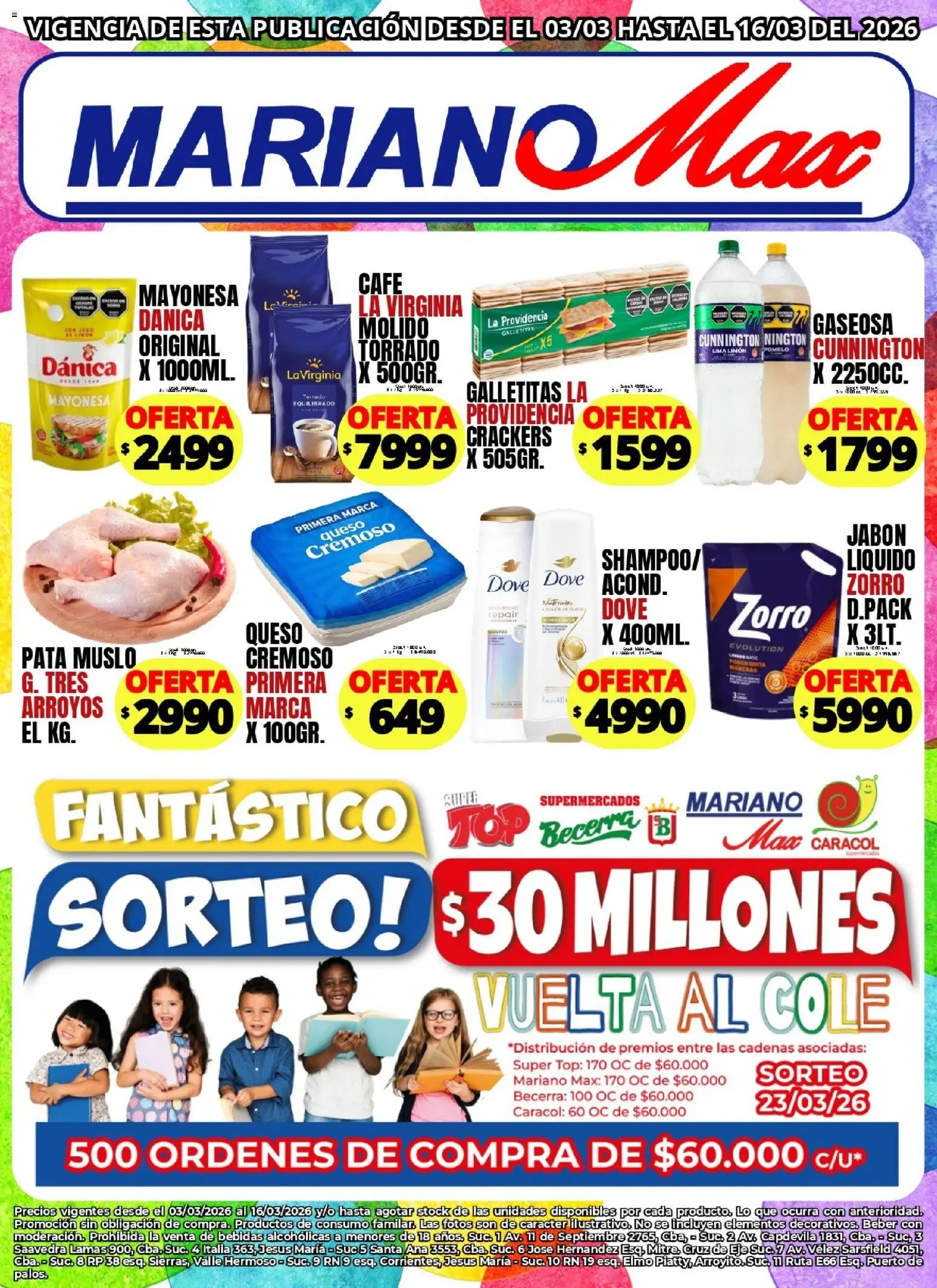 Mariano Max - Catálogo │ válido desde el 03.03.2026 | Página: 1 | Productos: Galletitas, Jabón, Queso, Café