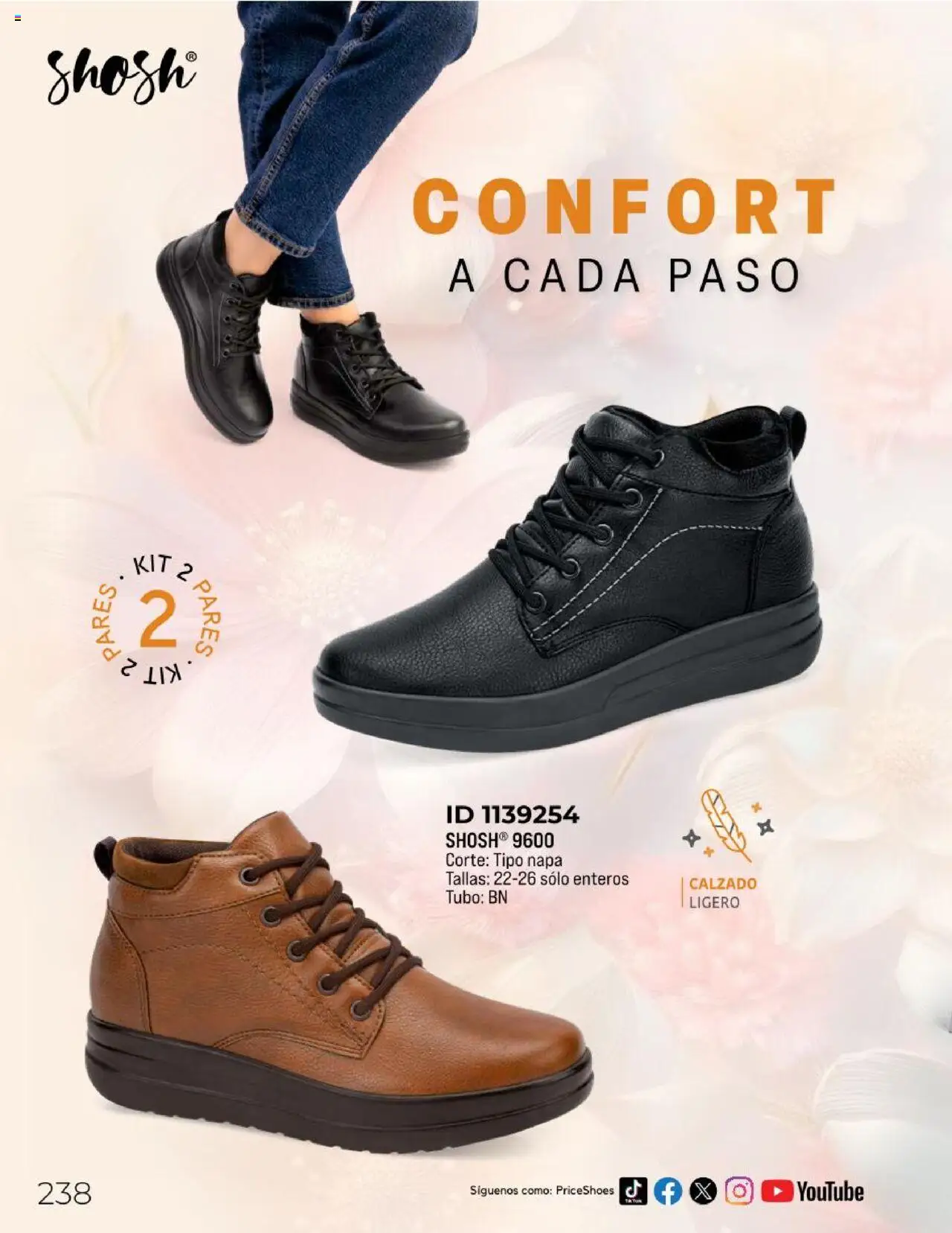 Nuevas ofertas de Price Shoes válidas en toda la República Mexicana desde el 10.02.2025. ¡Encuentra las mejores ofertas en Price Shoes catálogo Confort! | Página: 238