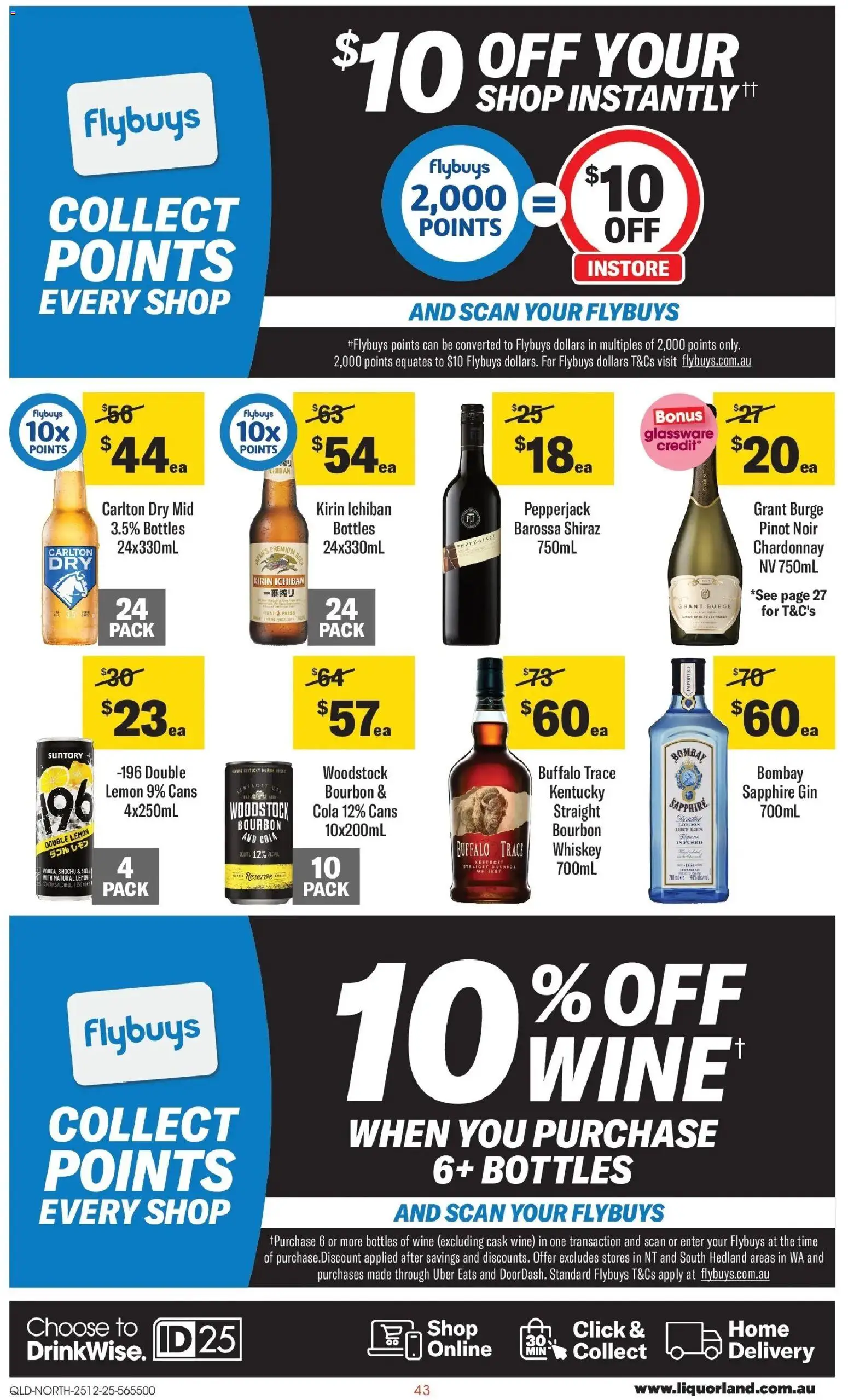 Coles catalogue - valid from 25.12.2025 | Page: 43 | Products: Glassware, Wine, Bourbon, Gin