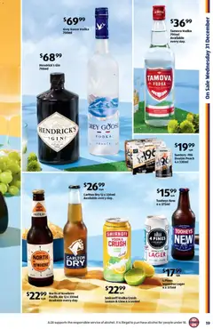 Preview of Catalogue Aldi - valid from 31.12.2025 | Page: 19 | Products: Gin, Vodka, Lemon, Pea