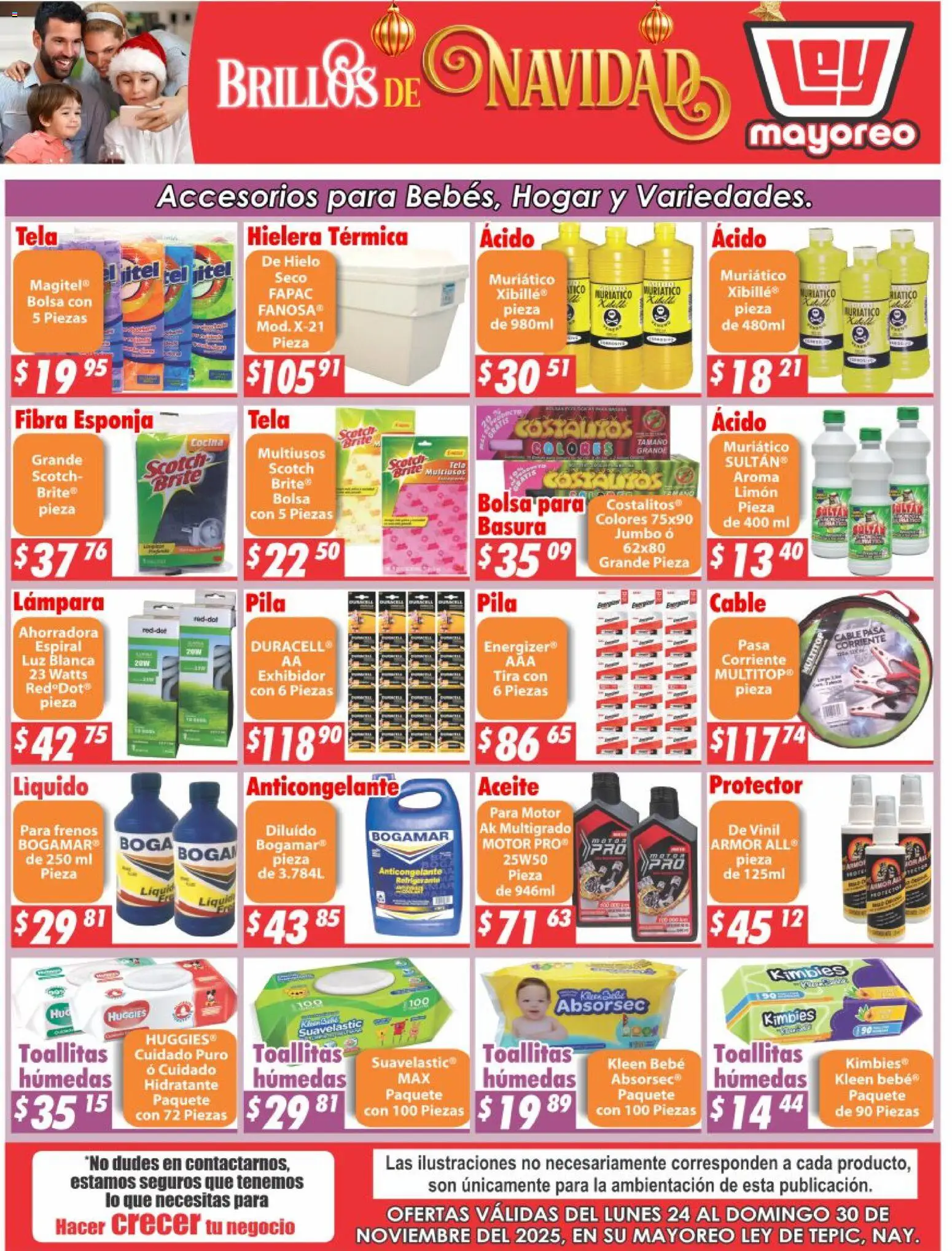 Nuevas ofertas de Casa Ley válidas en toda la República Mexicana desde el 24.11.2025. ¡Encuentra las mejores ofertas en Casa Ley folleto Tepic! | Página: 2 | Productos: Bolsa, Esponja, Toallitas húmedas, Aceite