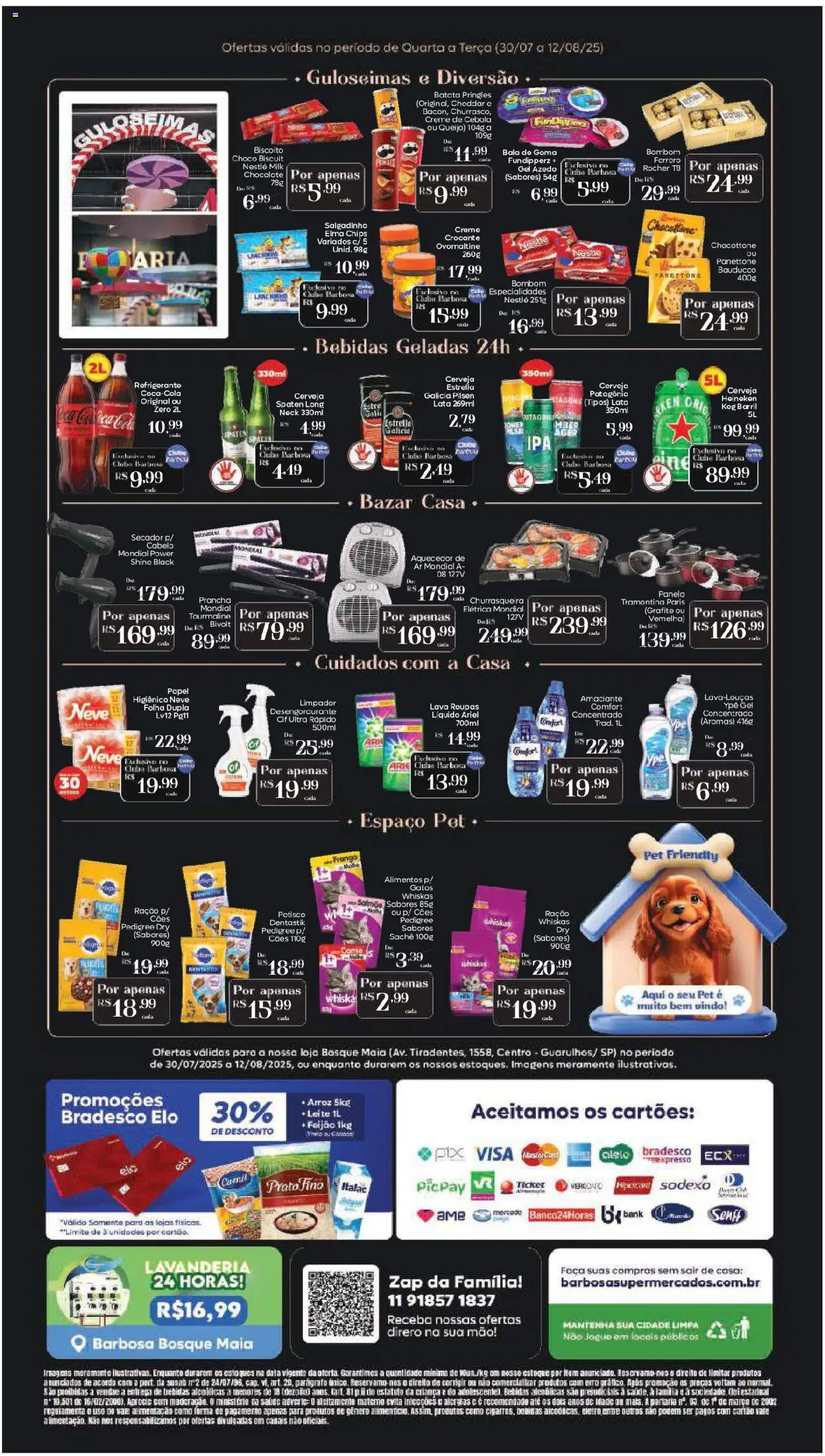 Barbosa Supermercados Folheto - válido de 30.07.2025 | Página: 4 | Produtos: Biscoito, Leite, Bombom, Churrasqueira