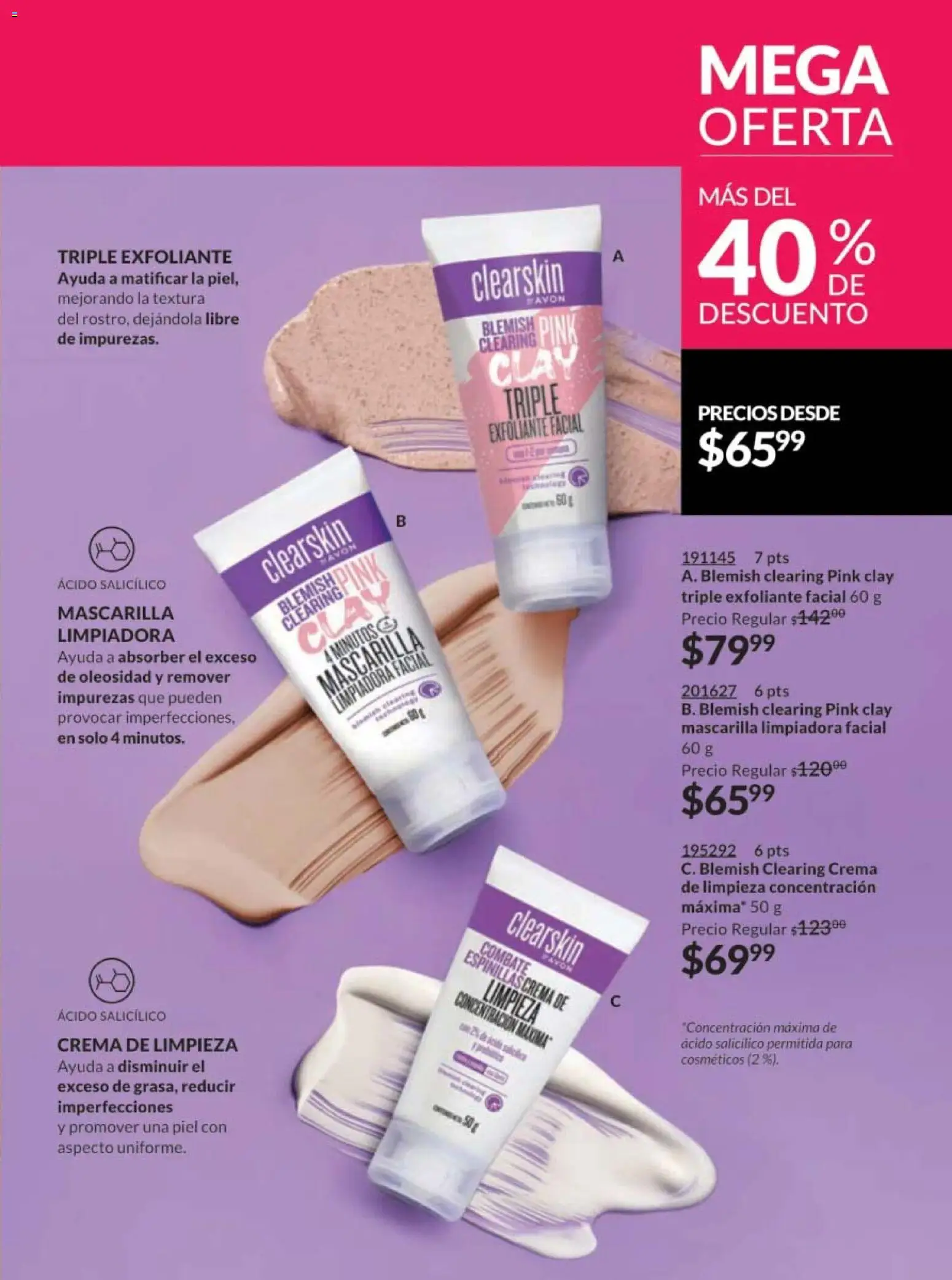 Nuevas ofertas de AVON válidas en toda la República Mexicana desde el 10.01.2026. ¡Encuentra las mejores ofertas en AVON campaña 2 2026! | Página: 141 | Productos: Crema de limpieza, Crema, Exfoliante facial, Mascarilla