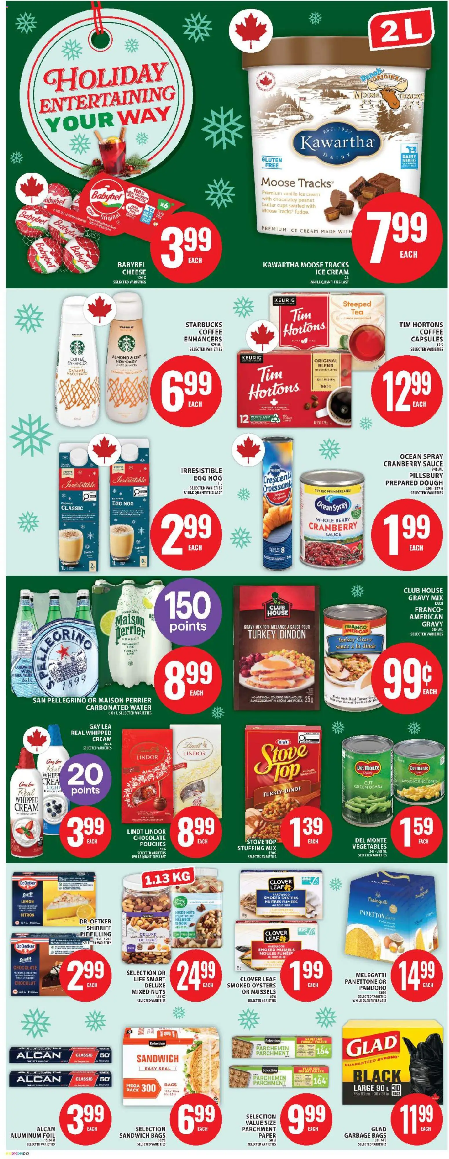 Food Basics flyer valid from 04.12.2025 | Page: 13 | Products: Cream, Stove, Butter, Coffee