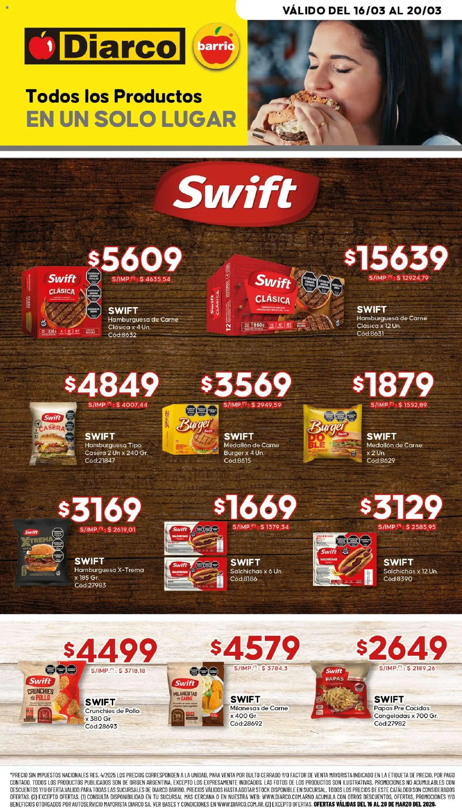 Diarco - Especial Swift │ válido desde el 16.03.2026 | Página: 1 | Productos: Pollo