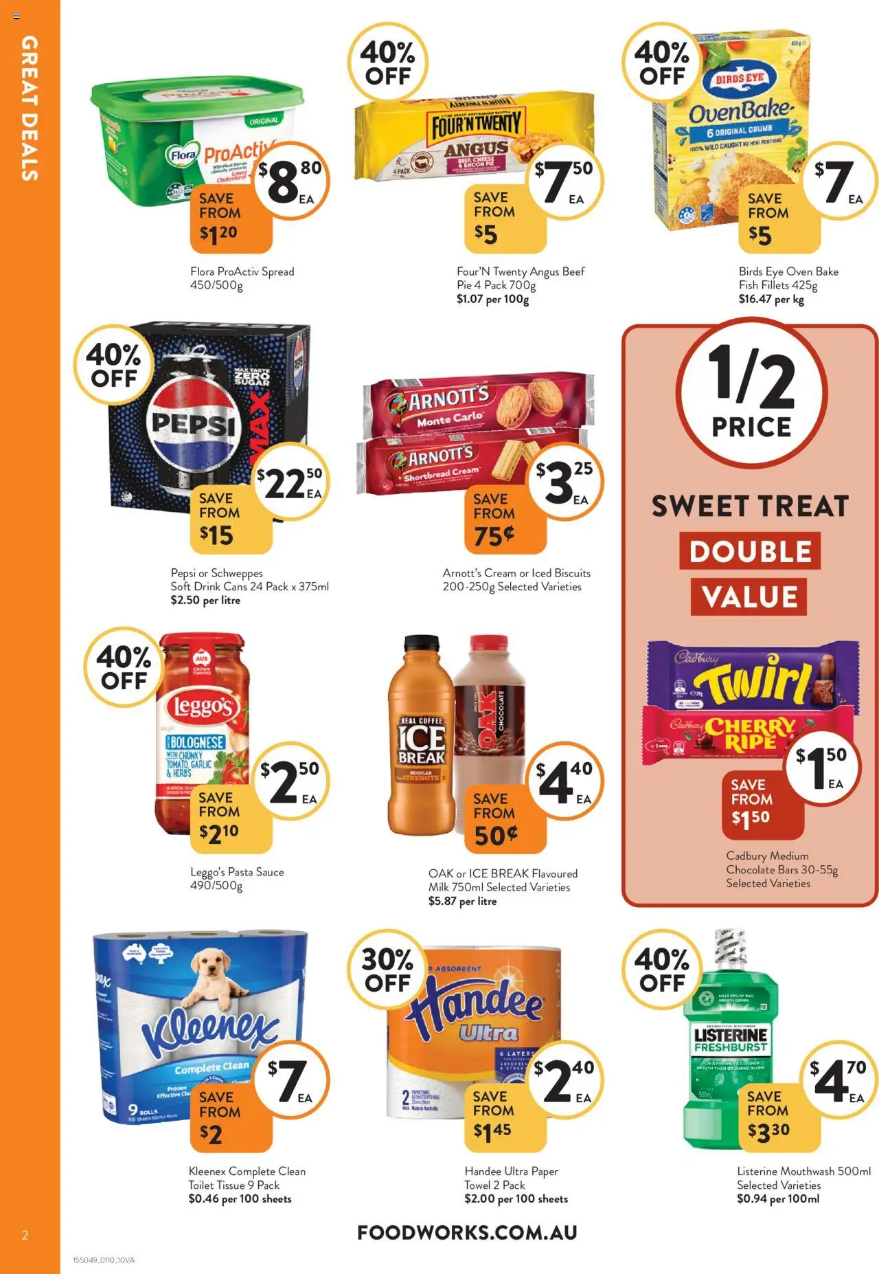 Foodworks catalogue - valid from 01.10.2025 | Page: 2 | Products: Chocolate, Beef, Pepsi, Sauce