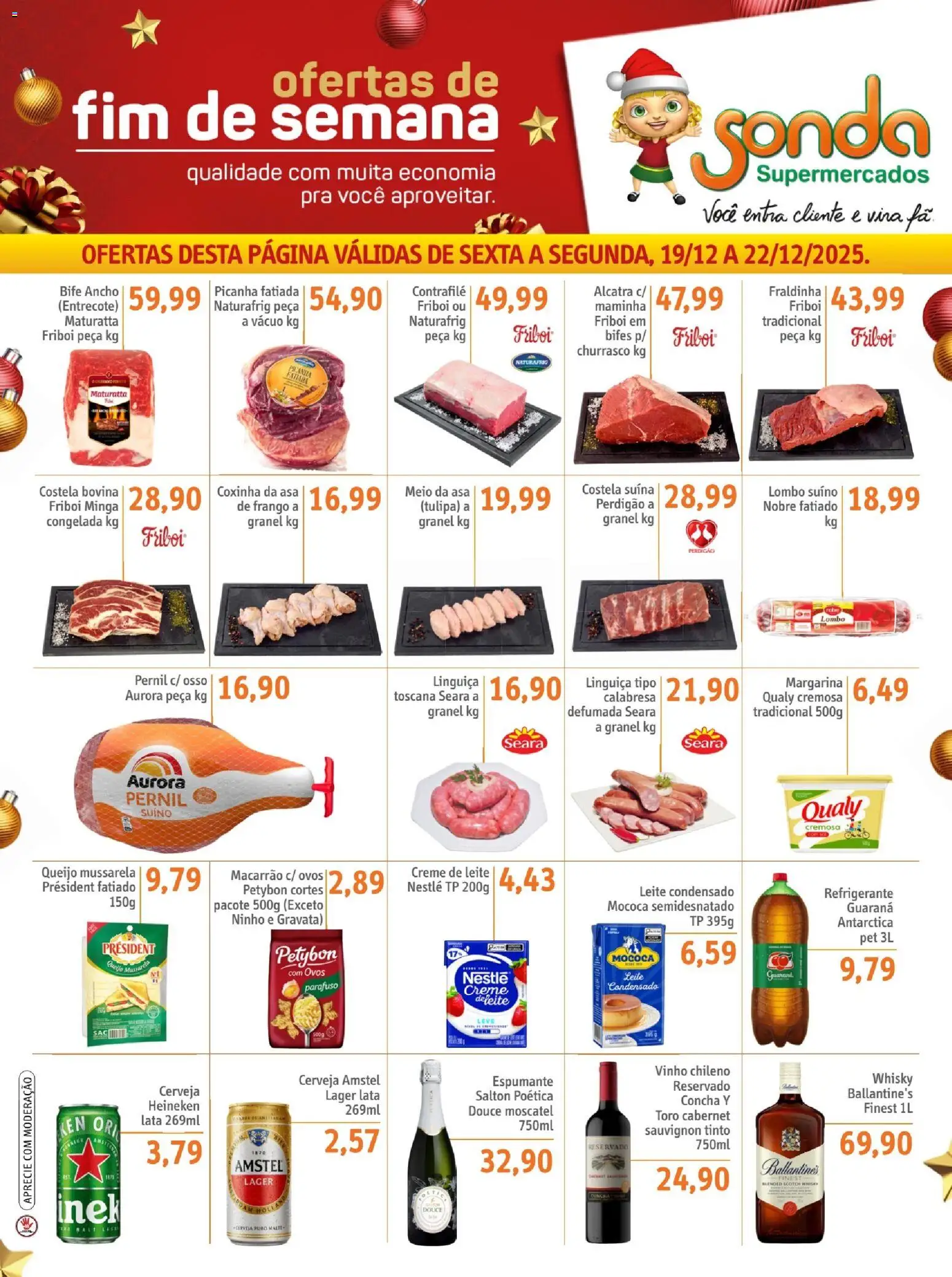 Sonda Folheto - válido de 19.12.2025 | Página: 1 | Produtos: Pernil, Macarrão, Creme, Mussarela