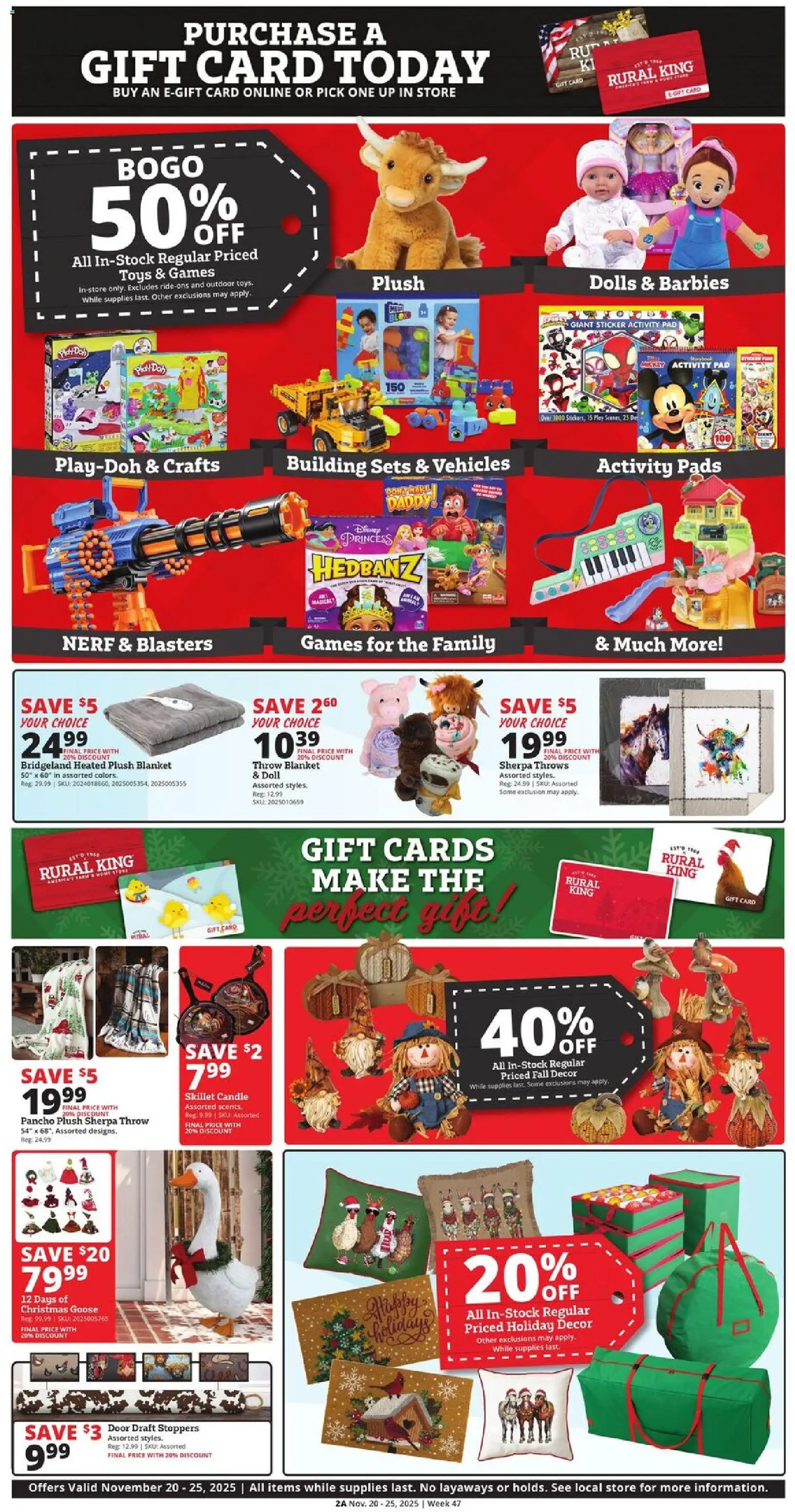 Rural King Black Friday - valid from 20.11.2025 | Page: 4 | Products: Blanket, Skillet, Pads