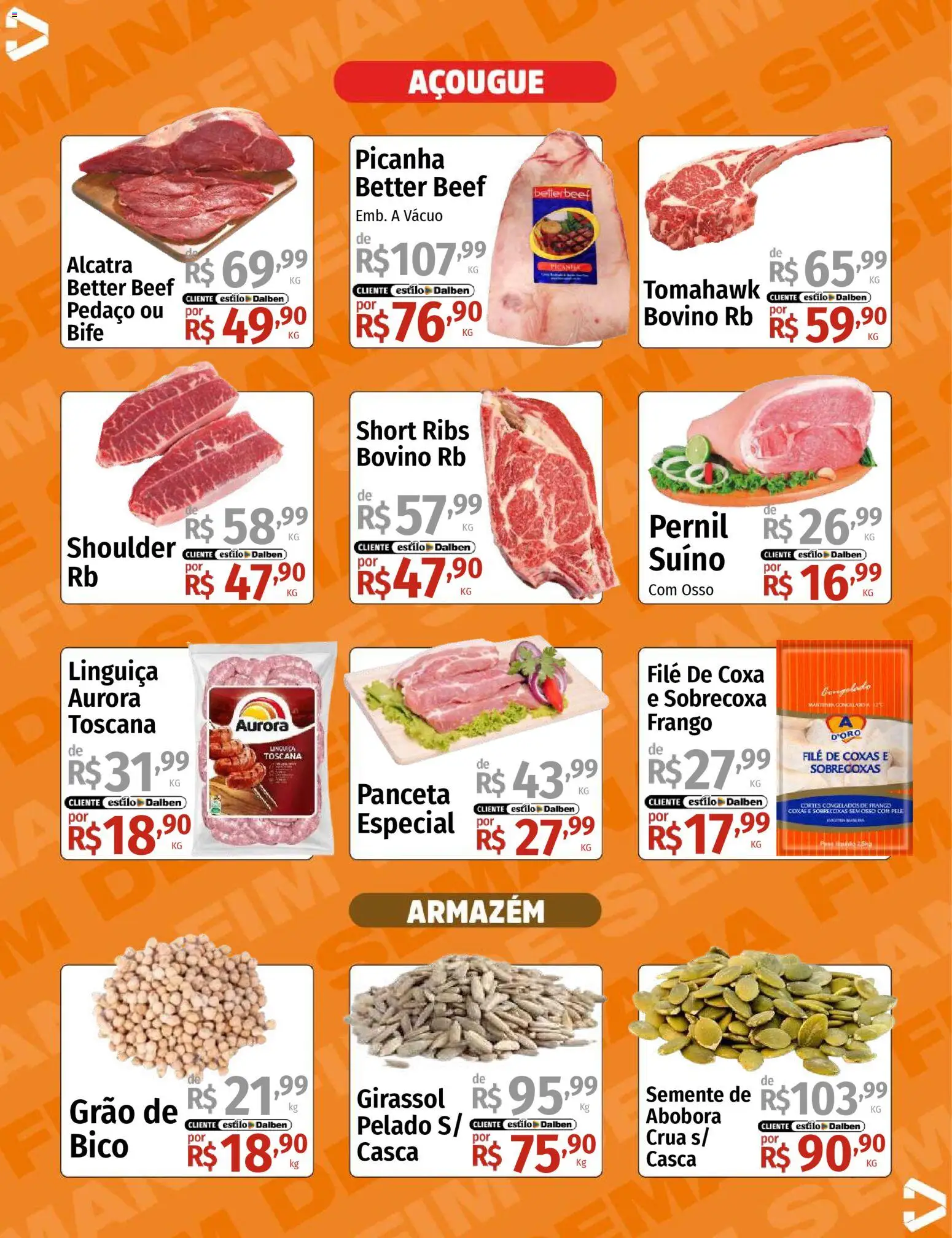 Supermercado Dalben Folheto - válido de 13.02.2026 | Página: 4 | Produtos: Abóbora, Linguiça, Pernil, Bico