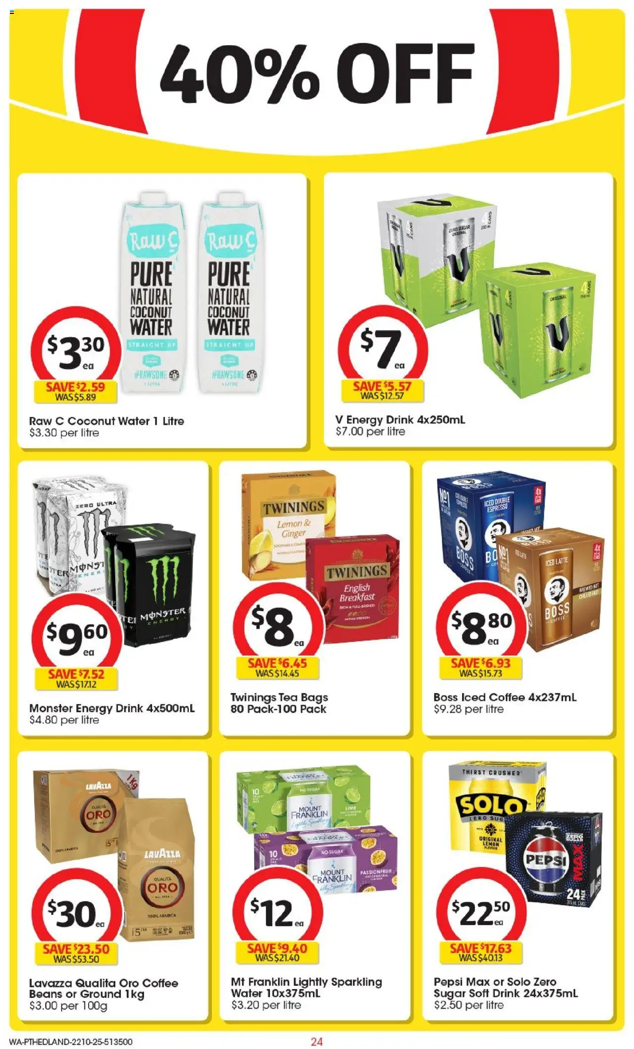 Coles catalogue - valid from 22.10.2025 | Page: 25 | Products: Water, Sugar, Lime, Pepsi Max
