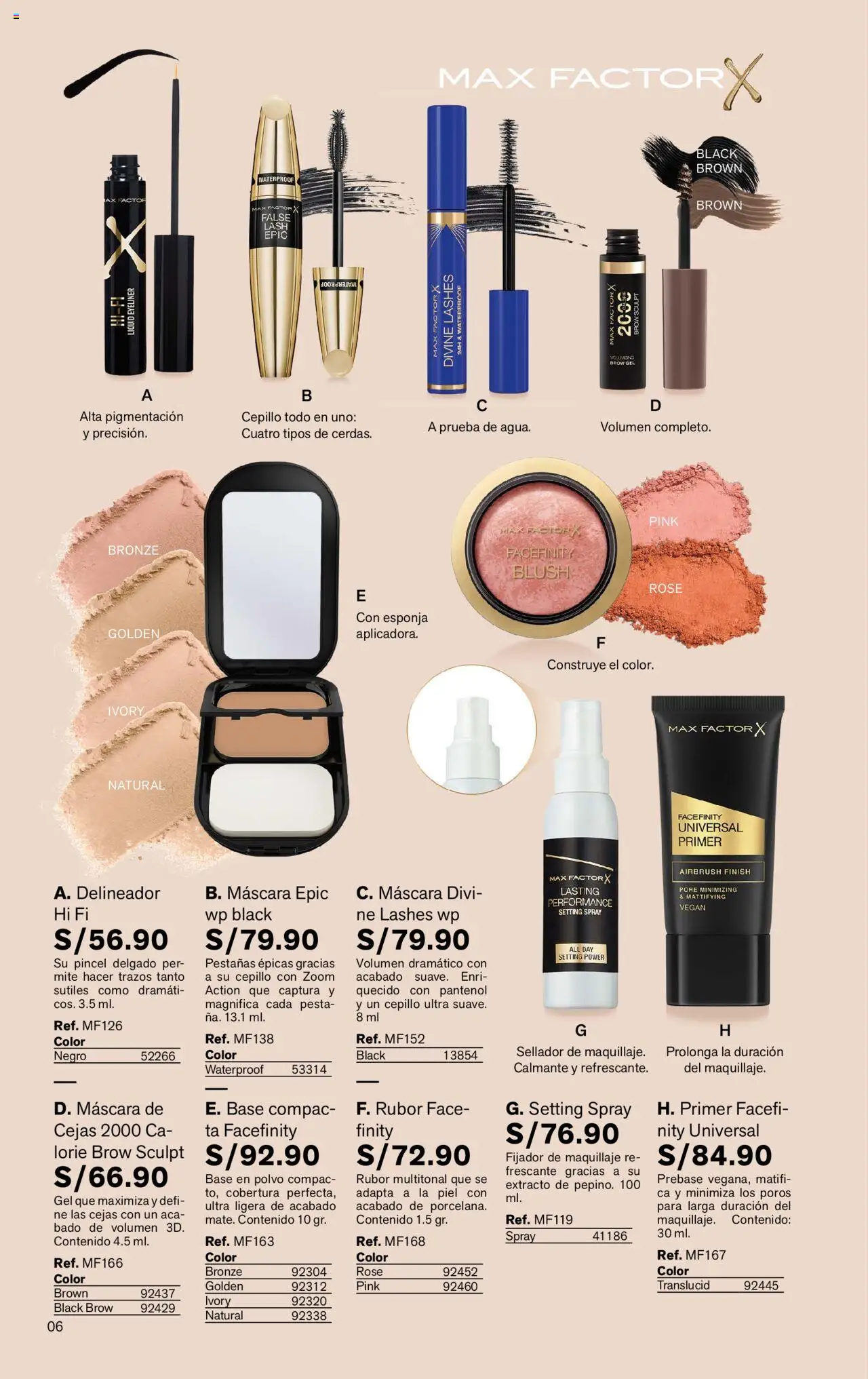 Catálogo Leonisa válido desde 24.06.2025 | Página: 6 | Productos: Esponja, Máscara, Maquillaje, Polvo