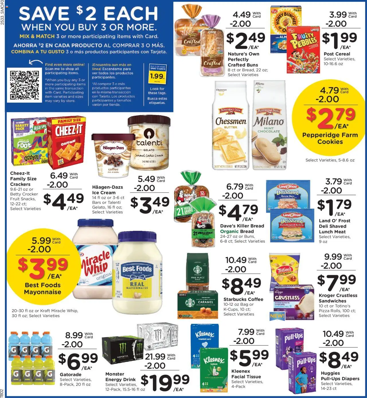 Smith's Weekly Ad - NM - valid from 17.09.2025 | Page: 4 | Products: Bread, Pizza, Cookies, Mayonnaise