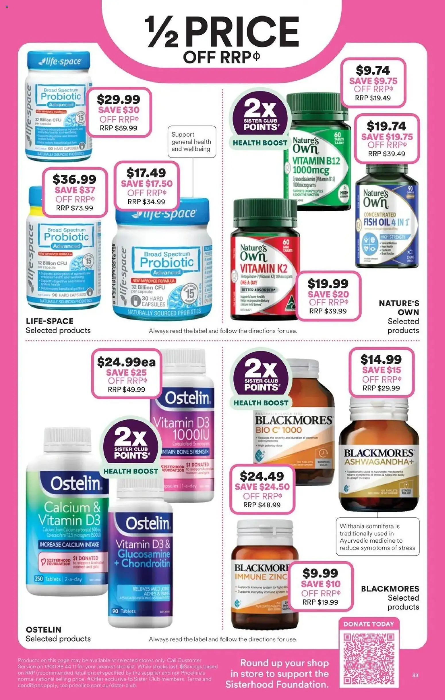 Priceline Pharmacy catalogue - valid from 23.04.2026 | Page: 33 | Products: Oil, Tablets, Vitamin, Zinc