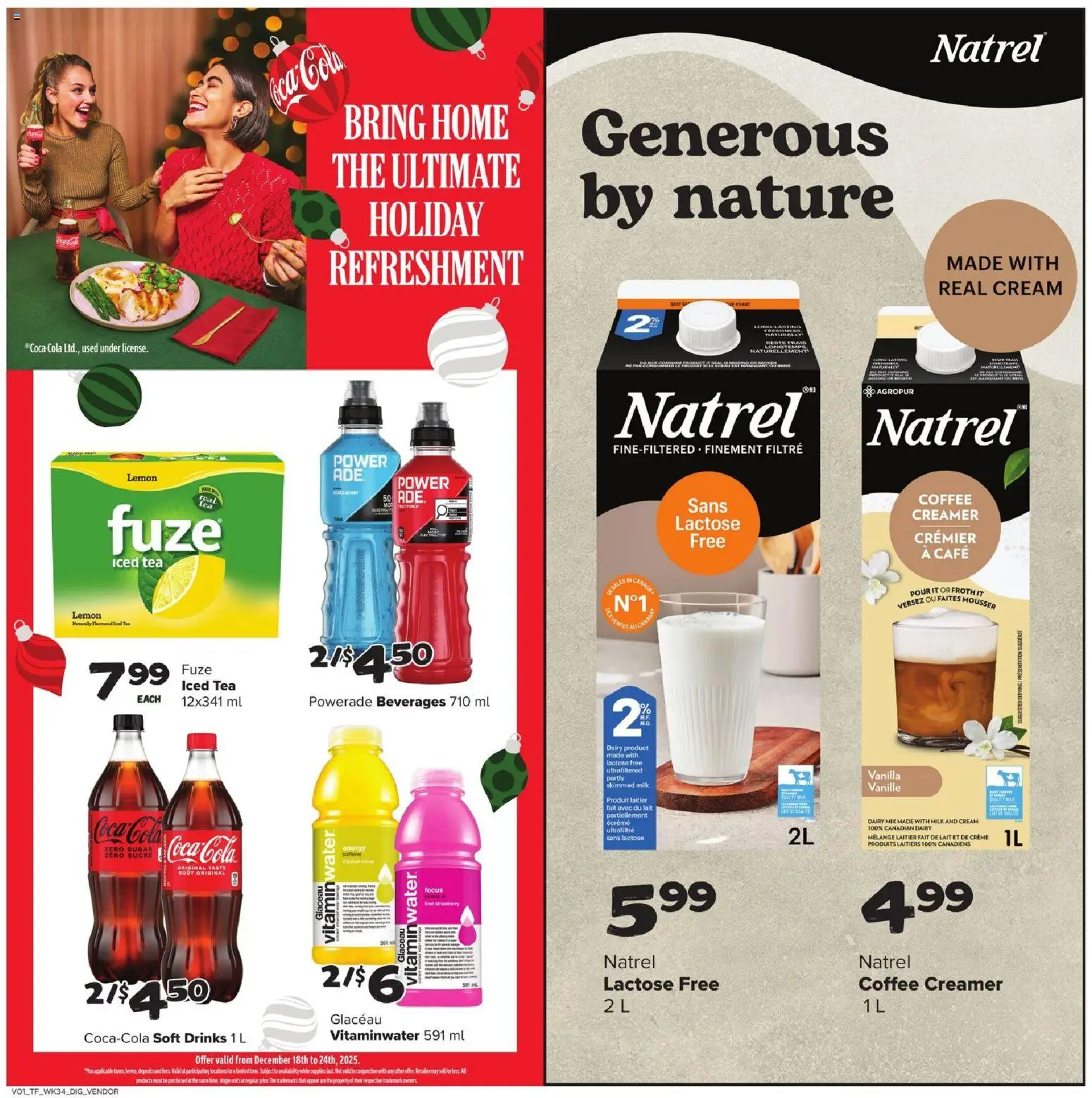 Thrifty Foods flyer valid from 18.12.2025 | Page: 22 | Products: Tea, Cream, Milk, Coffee