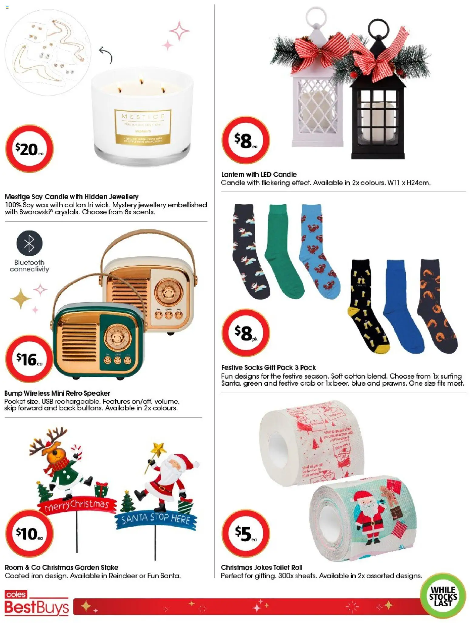 Coles catalogue - valid from 05.12.2025 | Page: 5 | Products: Jewellery, Socks, Candle, Usb