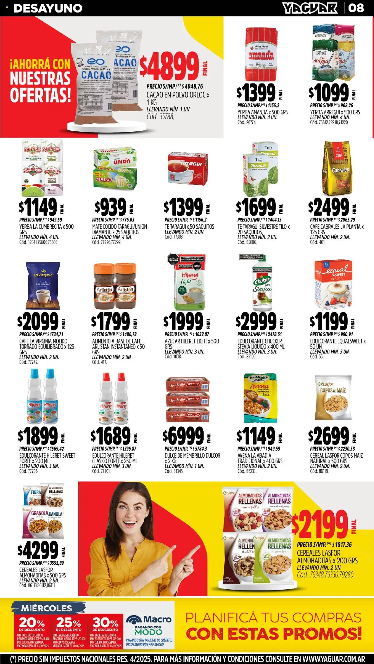 Yaguar - San Juan │ válido desde el 20.10.2025 | Página: 7 | Productos: Azucar, Polvo, Maiz, Cacao