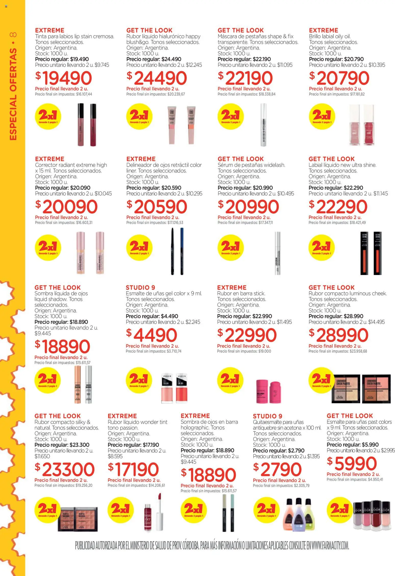 Farmacity catálogo │ válido desde el 03.03.2026 | Página: 8 | Productos: Serum, Sombra, Delineador de ojos, Brillo