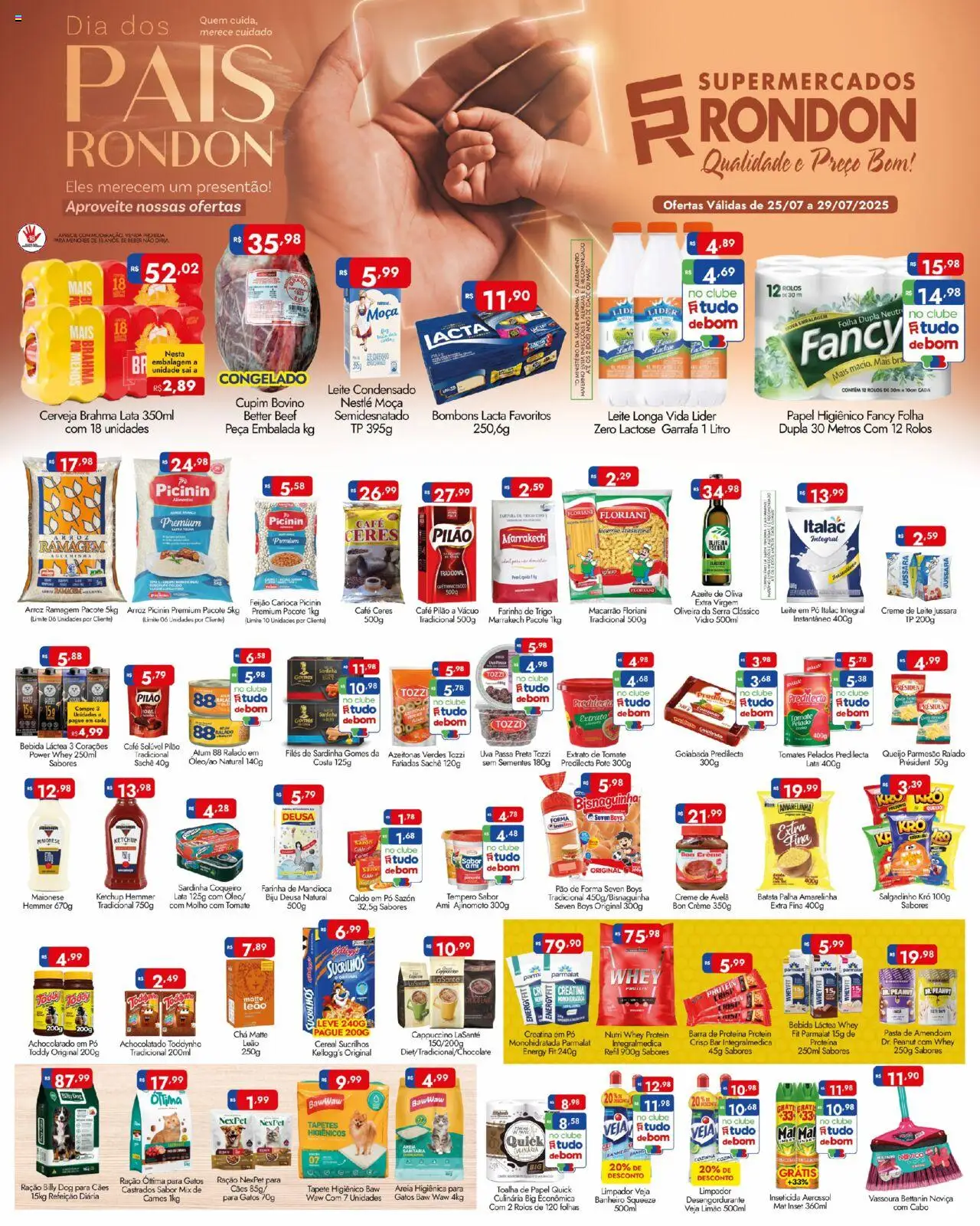 Supermercados Rondon Folheto - válido de 25.07.2025 | Página: 1 | Produtos: Pó, Desengordurante, Café, Chá