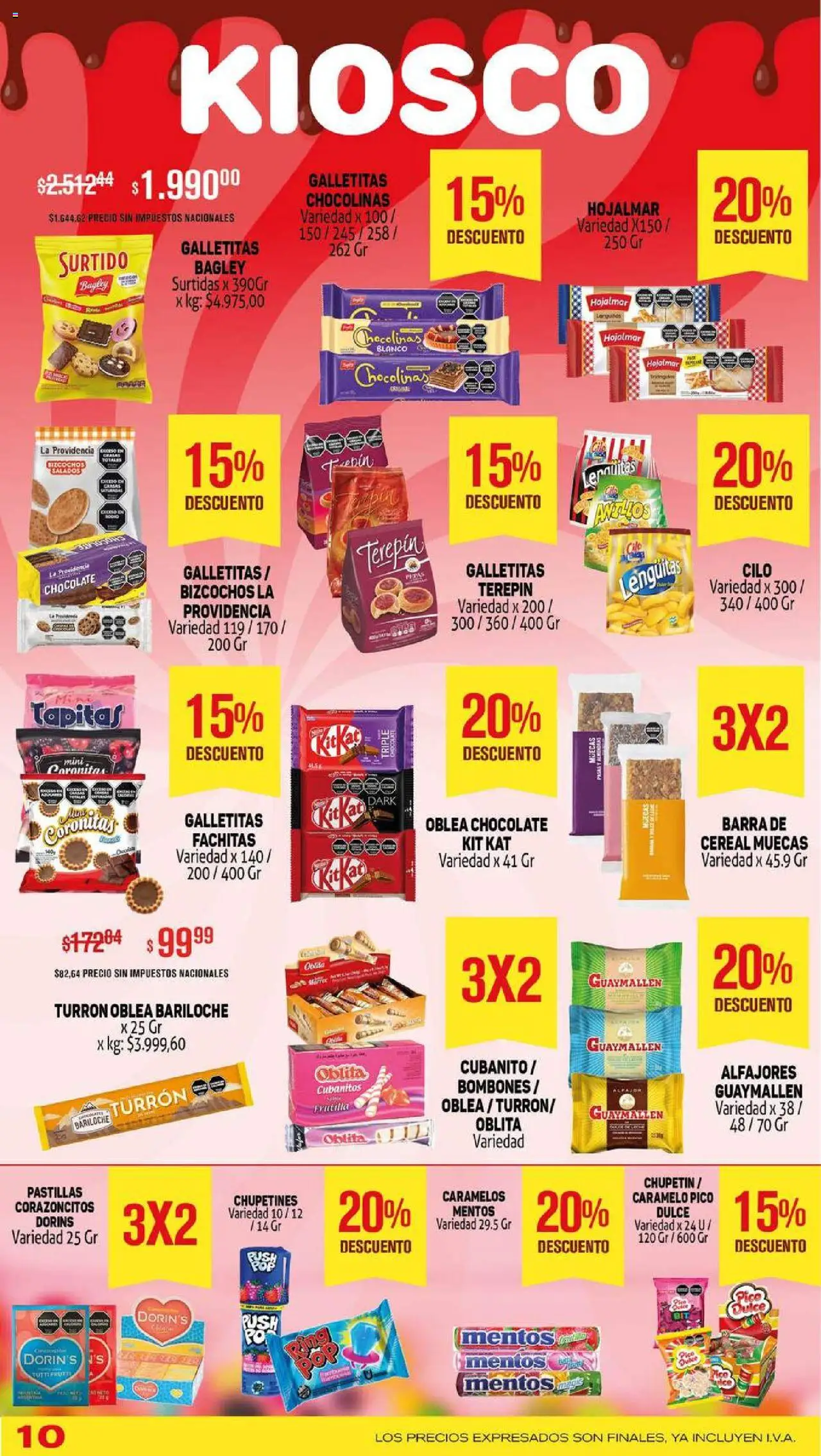 Makro ofertas │ válido desde el 07.08.2025 | Página: 10 | Productos: Pico, Galletitas, Alfajor, Turrón