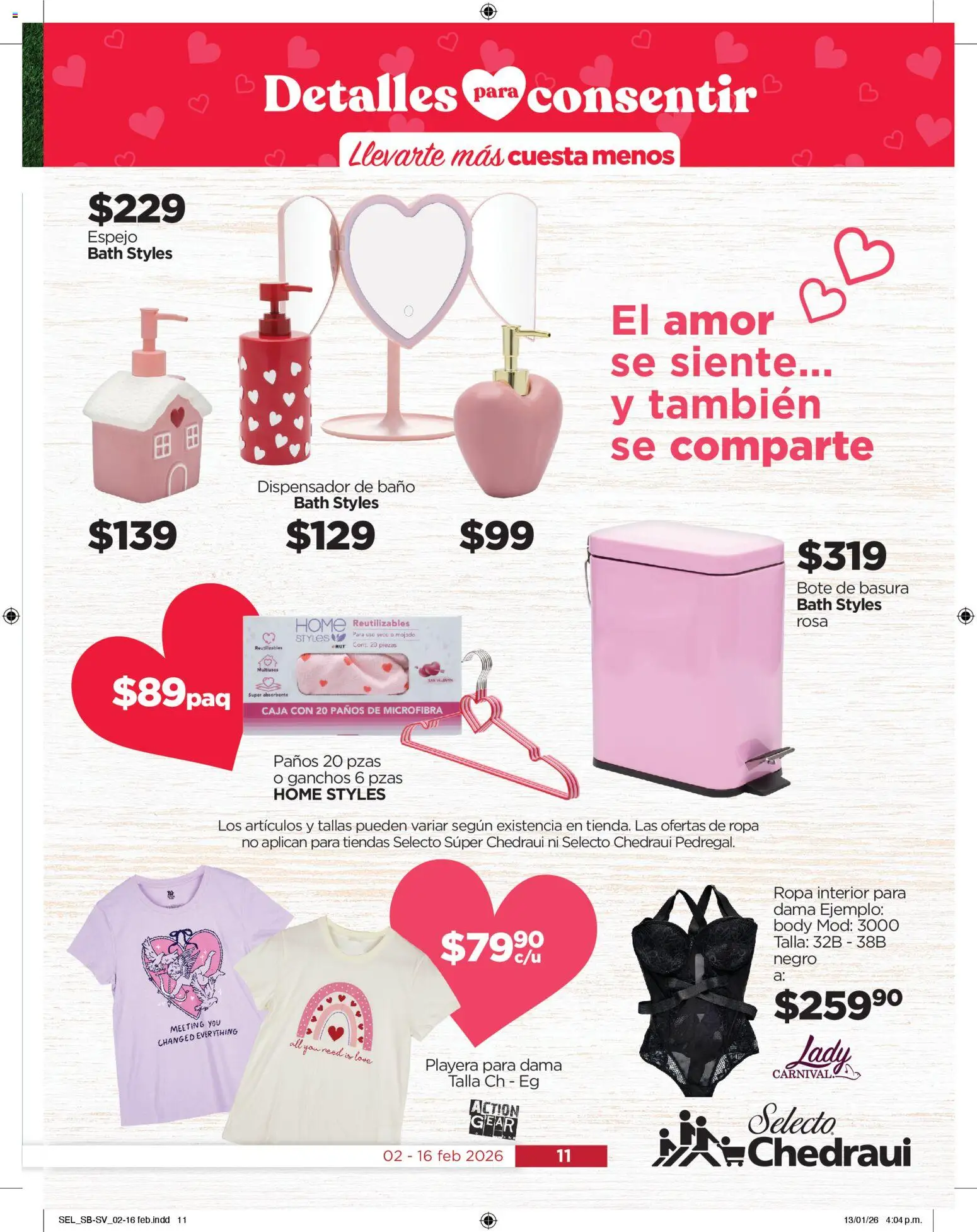 Nuevas ofertas de Chedraui válidas en toda la República Mexicana desde el 02.02.2026. ¡Encuentra las mejores ofertas en Chedraui folleto Llevarte más cuesta menos! | Página: 11