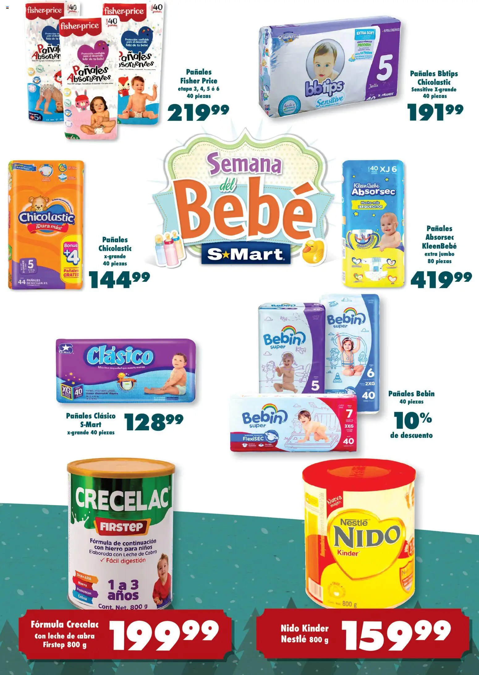 Nuevas ofertas de S-Mart válidas en toda la República Mexicana desde el 04.11.2025. ¡Encuentra las mejores ofertas en S-Mart folleto Ofertas de Feria Chihuahua! | Página: 5 | Productos: Leche, Pañales