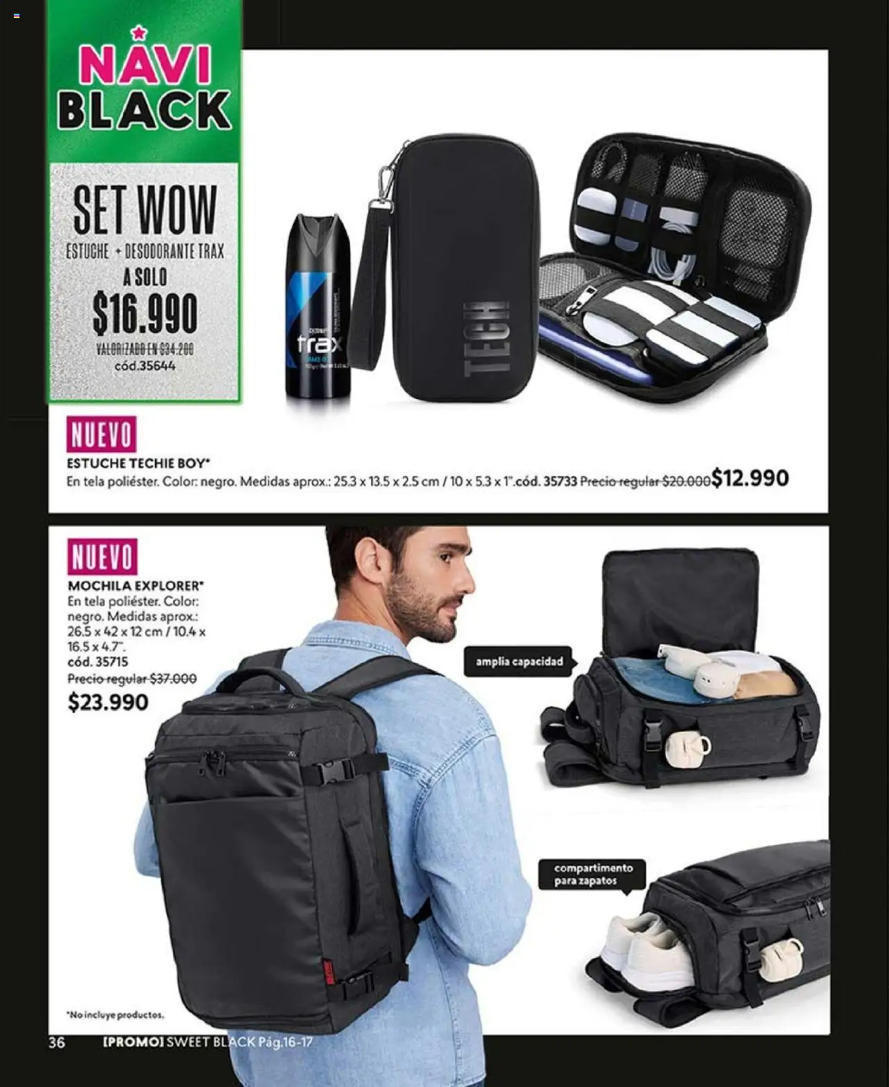 Catálogo CyZone Campaña 17 │ válido desde el 14.10.2025 | Página: 36 | Productos: Estuche, Zapatos, Desodorante, Mochila