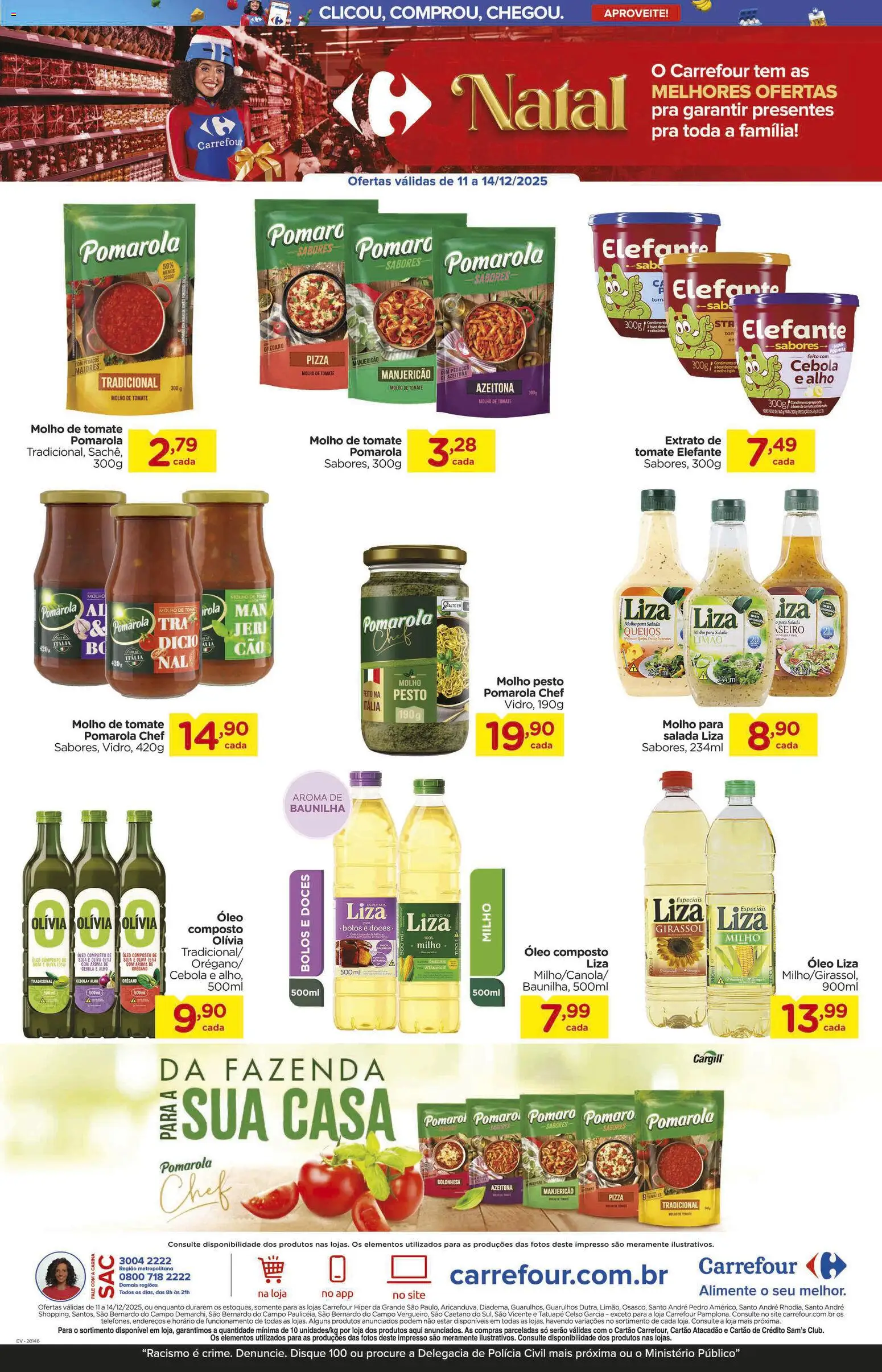 Carrefour Folheto - válido de 11.12.2025 | Página: 4 | Produtos: Alho, Óleo, Pizza, Salada