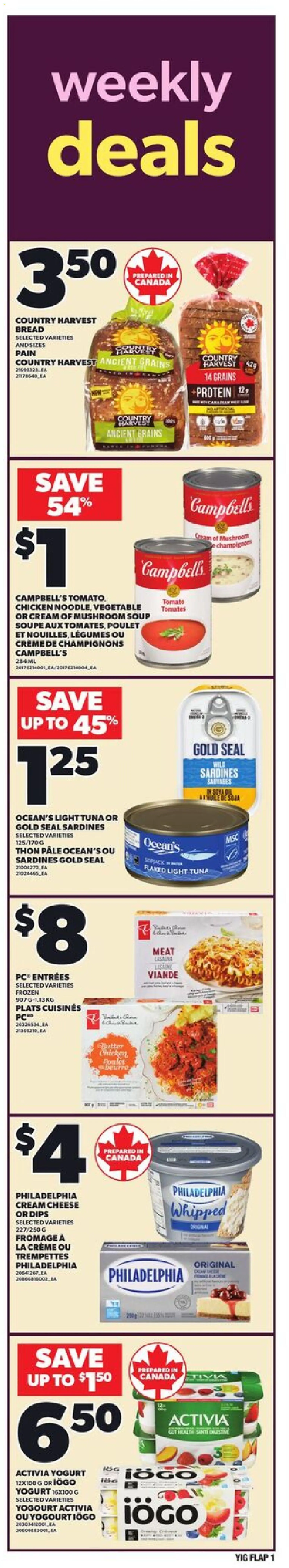 Independent Grocer flyer valid from 27.11.2025 | Page: 1 | Products: Cream, PC, Yogurt, Chicken