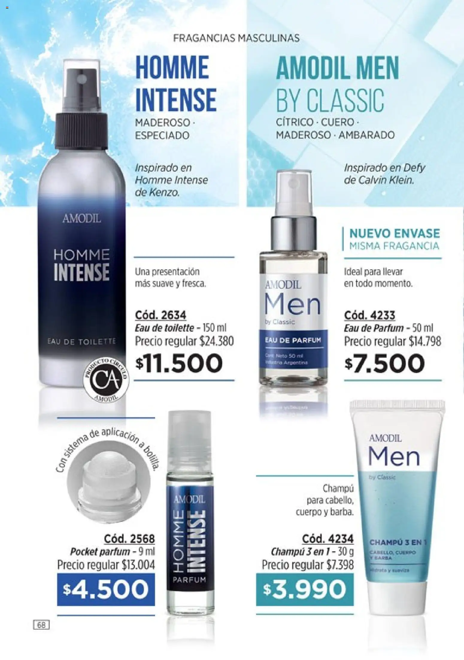 Catálogo Amodil Campaña 5 │ válido desde el 01.03.2026 | Página: 68 | Productos: Fragancia, Eau de toilette, Champú