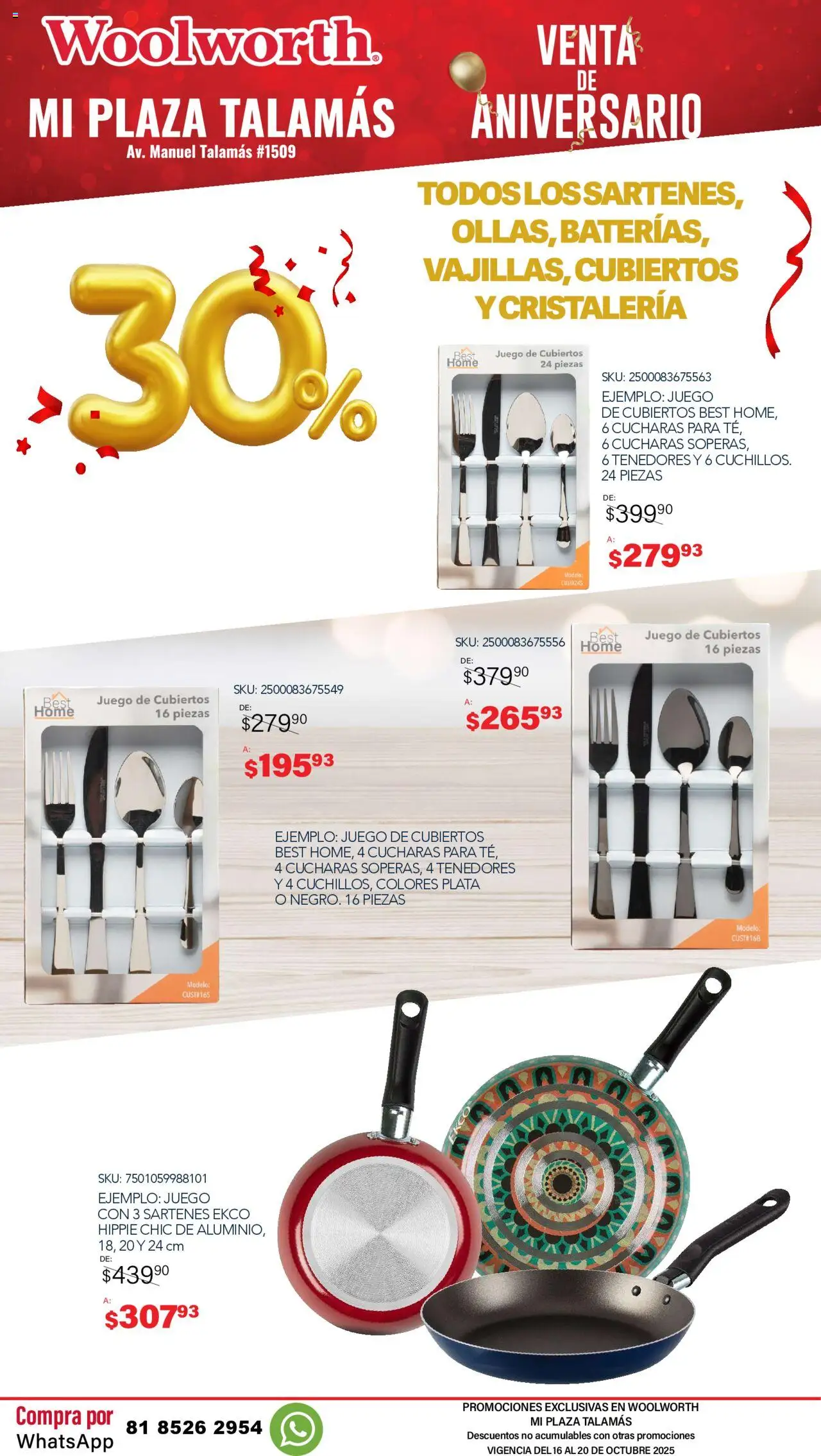 Nuevas ofertas de Del Sol y Woolworth válidas en toda la República Mexicana desde el 16.10.2025. ¡Encuentra las mejores ofertas en Del Sol y Woolworth - Aniversario Apertura Woolworth Talamás! | Página: 11 | Productos: Juego