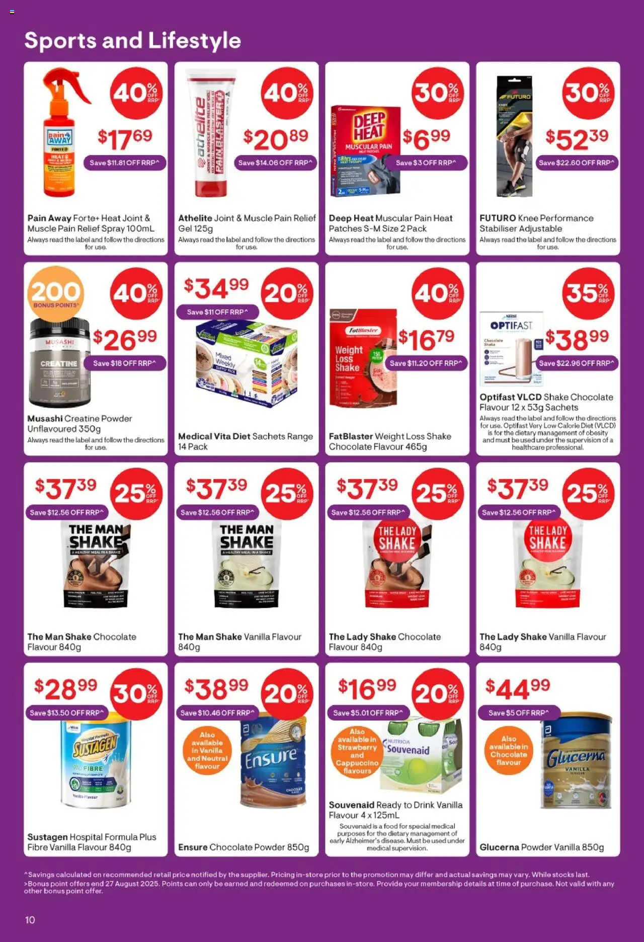 Discount Drug Stores catalogue - valid from 13.08.2025 | Page: 10 | Products: Chocolate, Weight loss, Weight, Pain relief